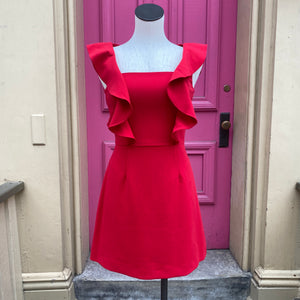 French Connection red ruffle dress size 6