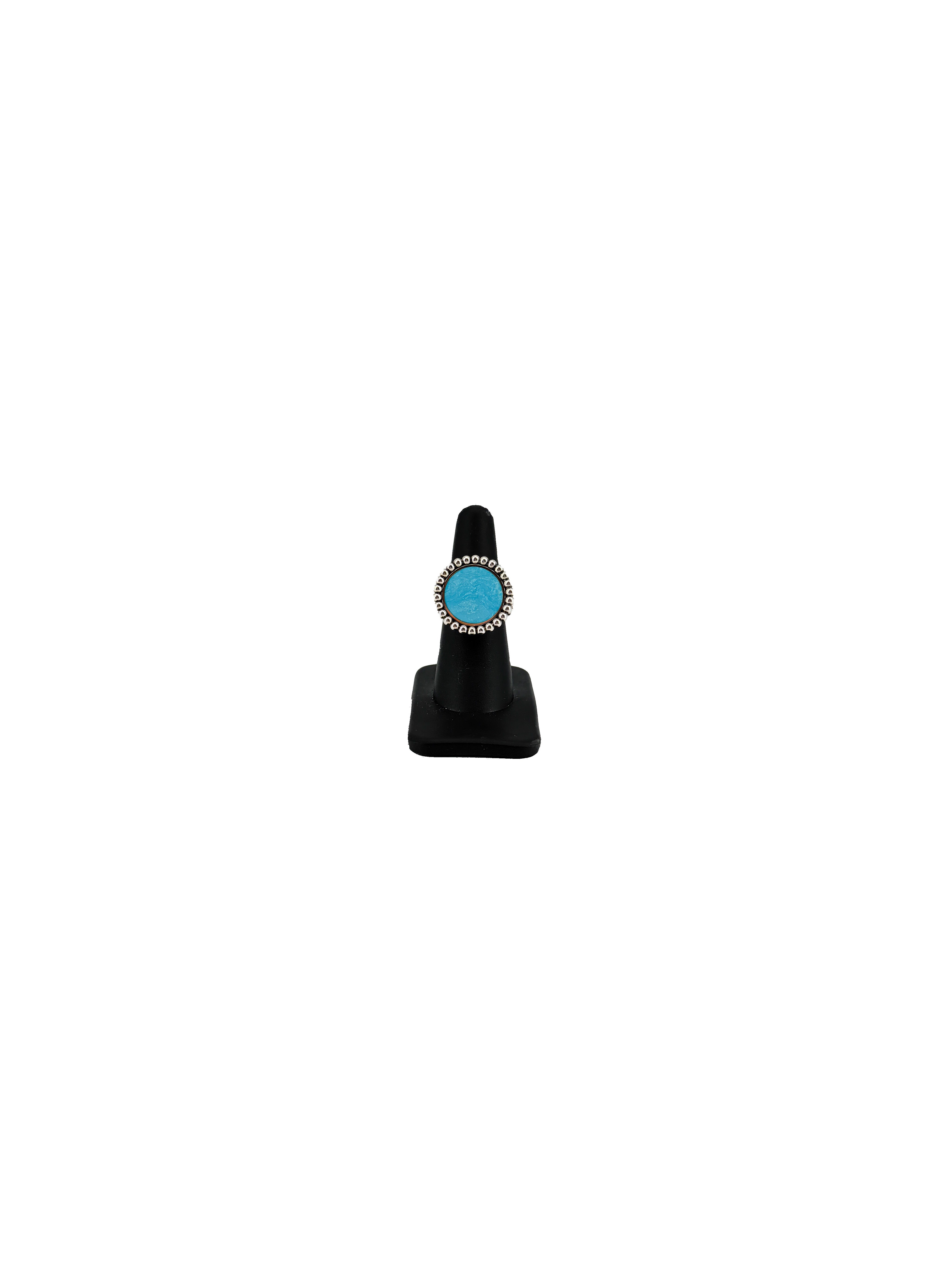 Lagos Maya turquoise circle ring