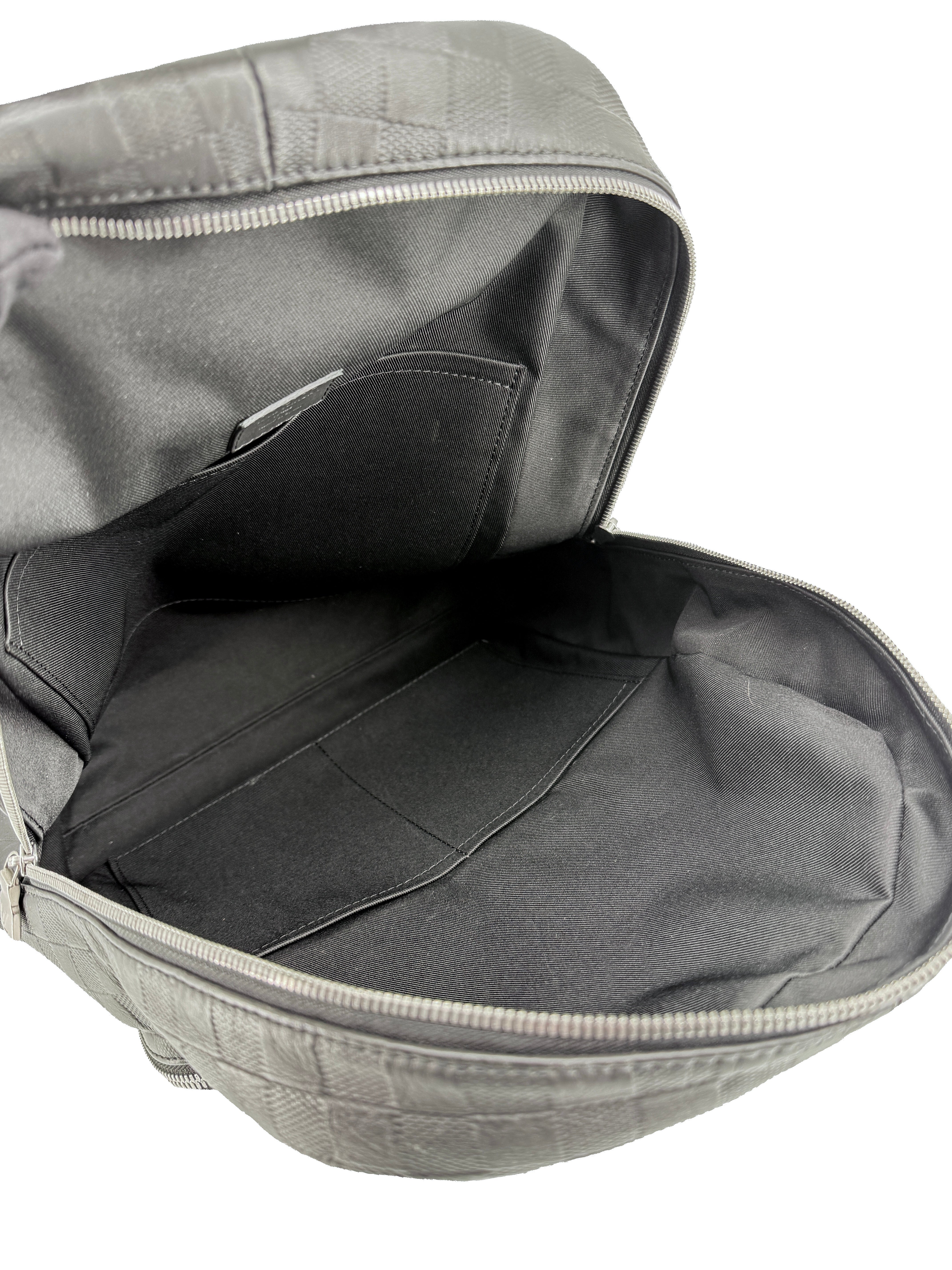 Louis Vuitton black damier infini Campus backpack CA0210