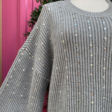 Show me your Mumu gray sequined Social sweater dress size M NWT