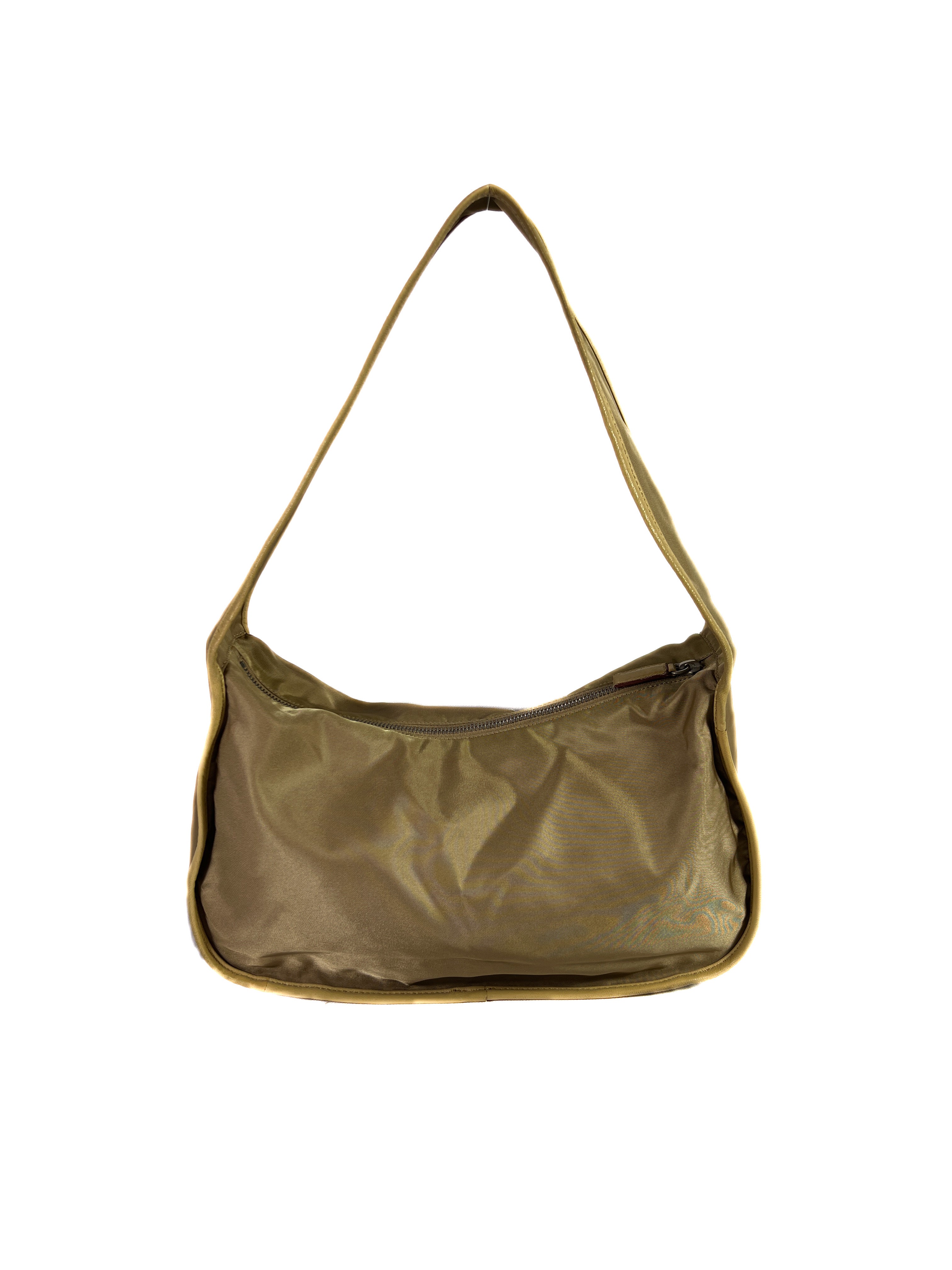Prada golden beige hobo tessuto shoulder bag