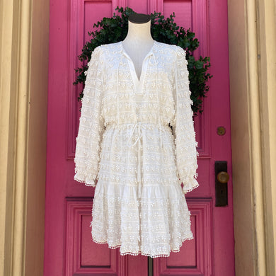 FARM RIO white tassel dress size M **as is**