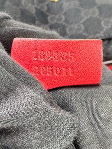 Gucci black red GG Abbey D-Ring shoulder bag  205011