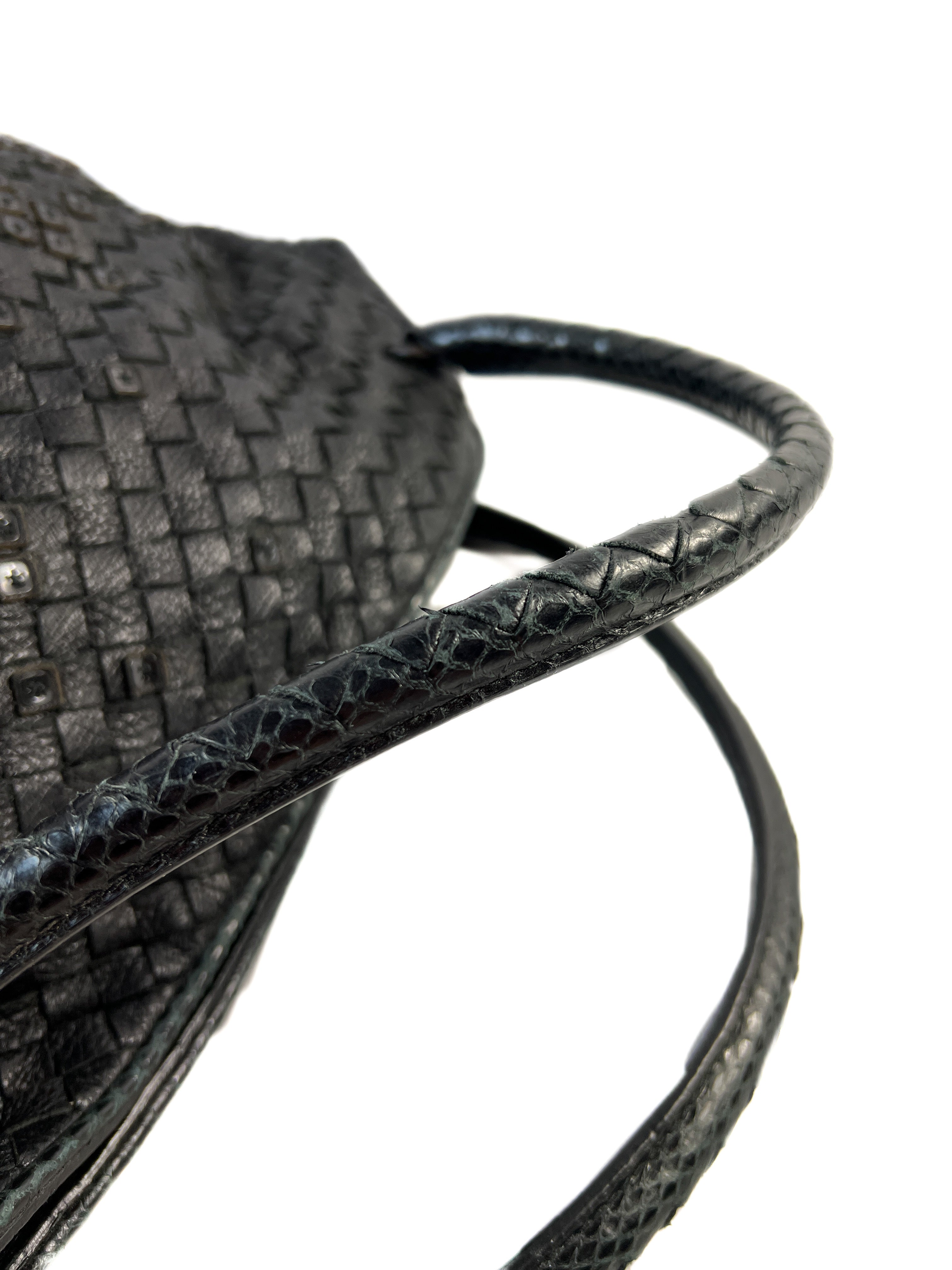 Bottega Veneta black limited edition Intrecciato Parachute shoulder bag