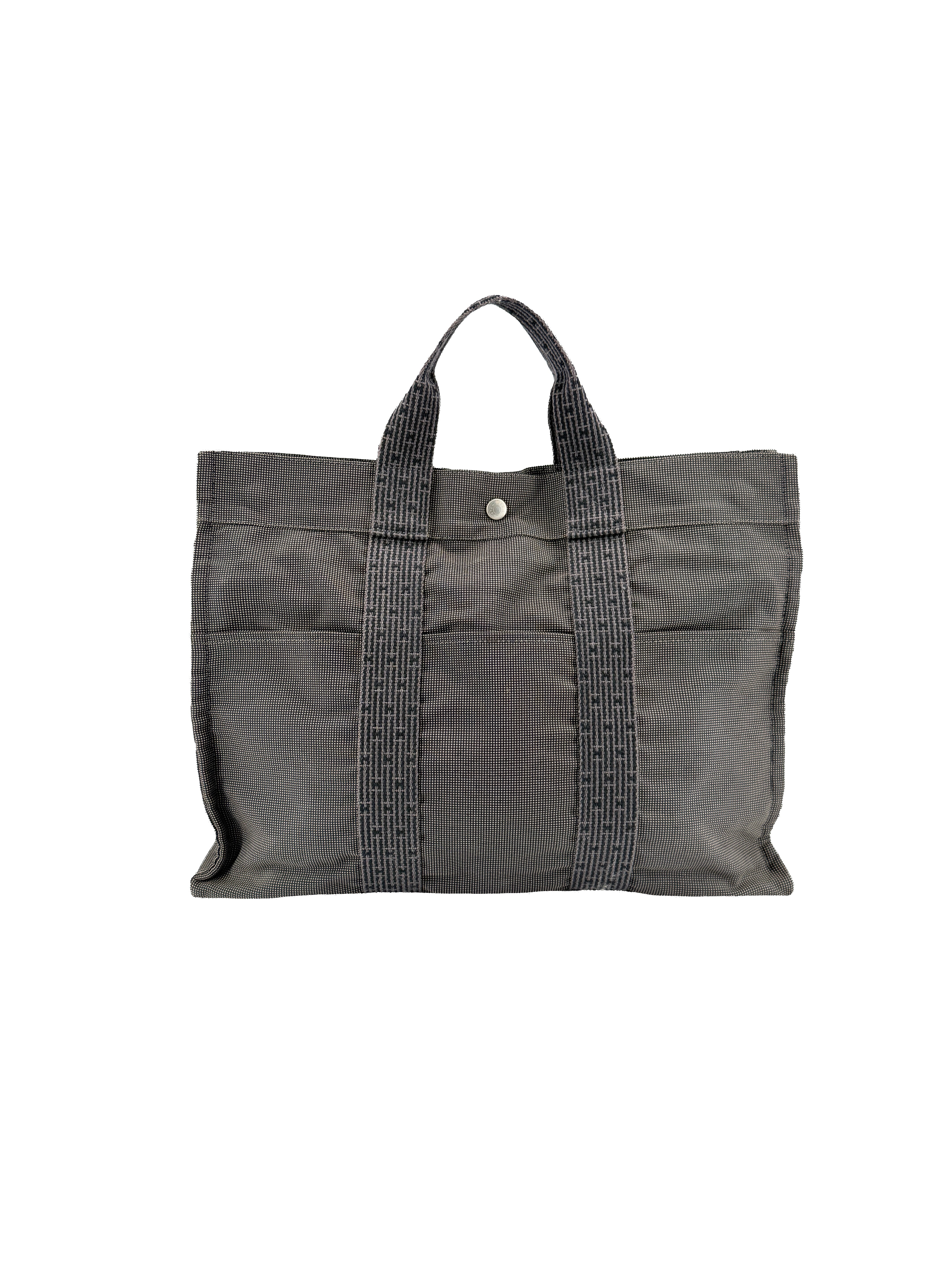 Hermès gray nylon Herline tote