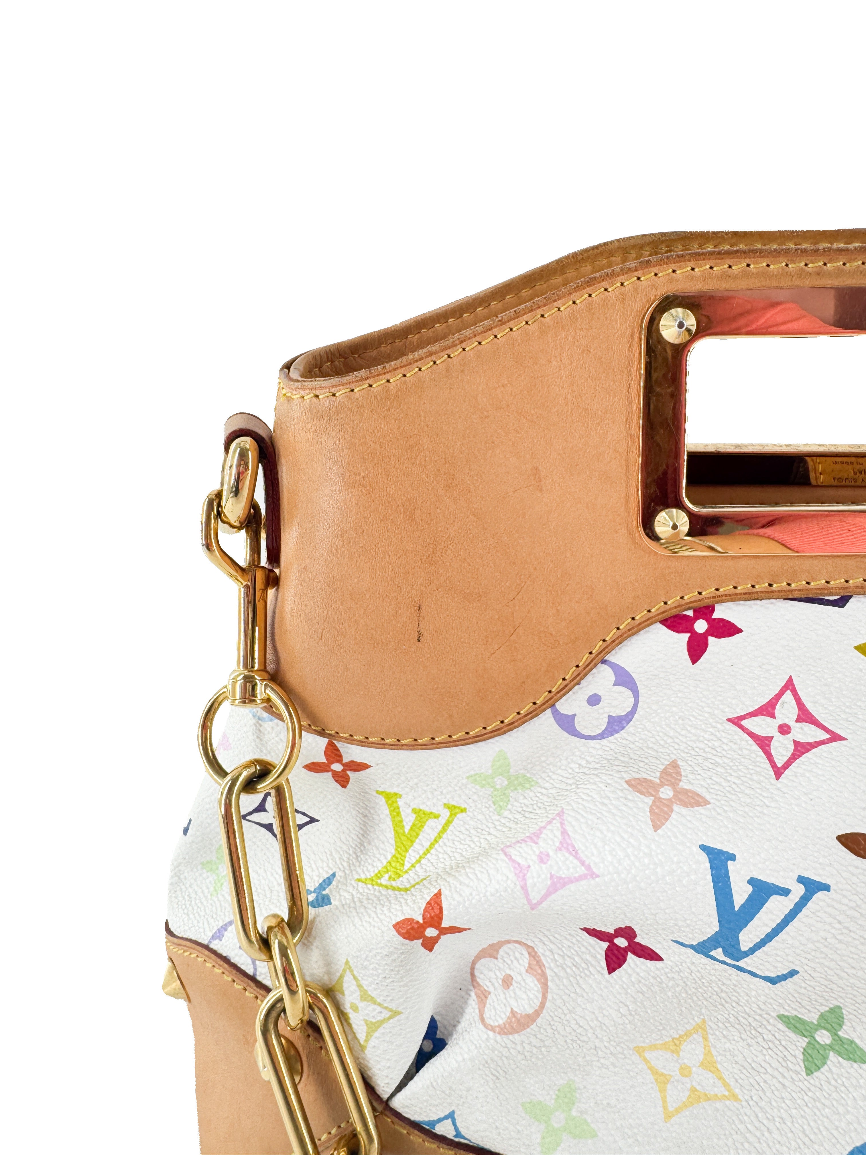 Louis Vuitton white multicolor Judy MM  TR1162