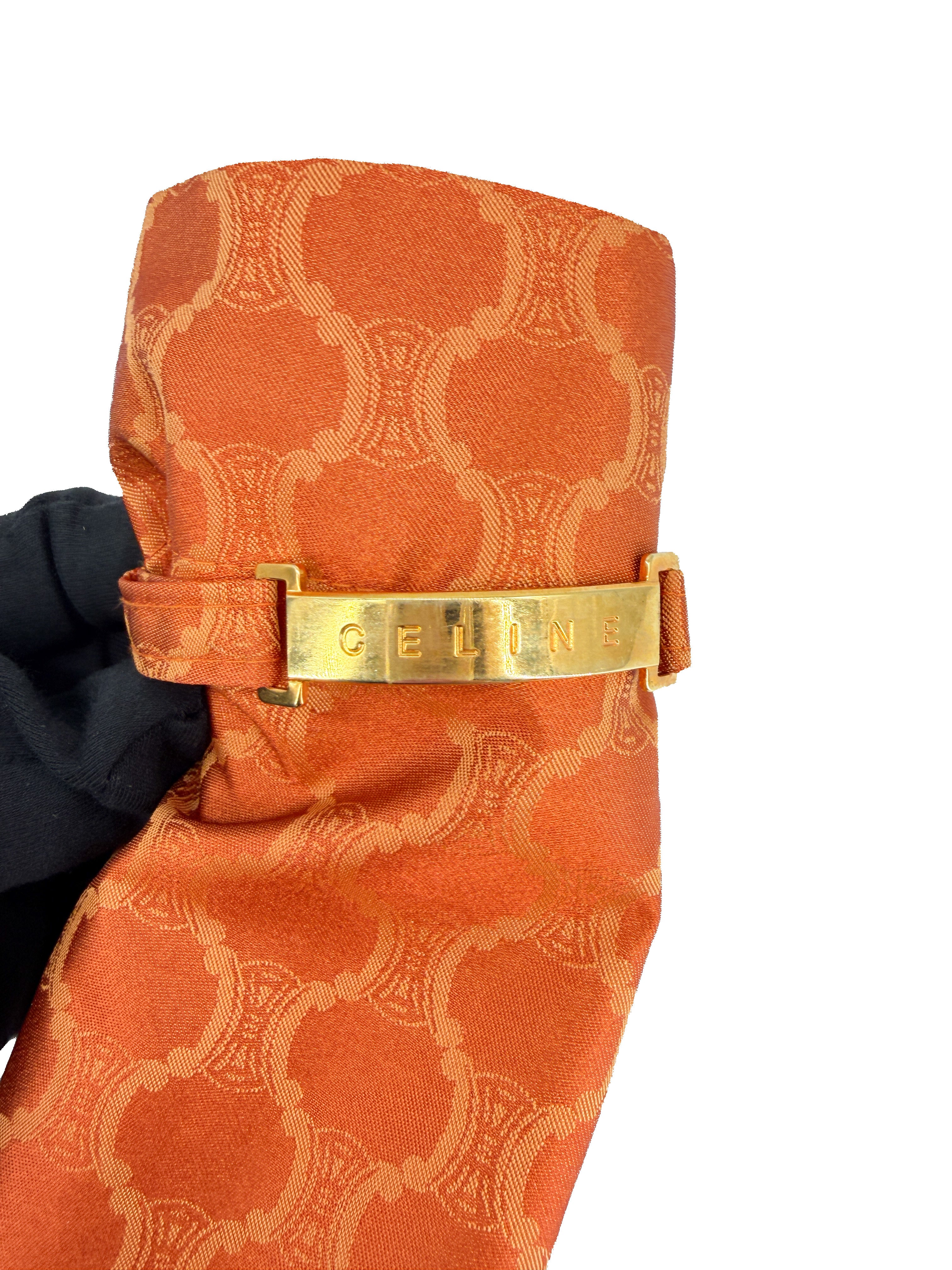Celine orange macadam vintage umbrella
