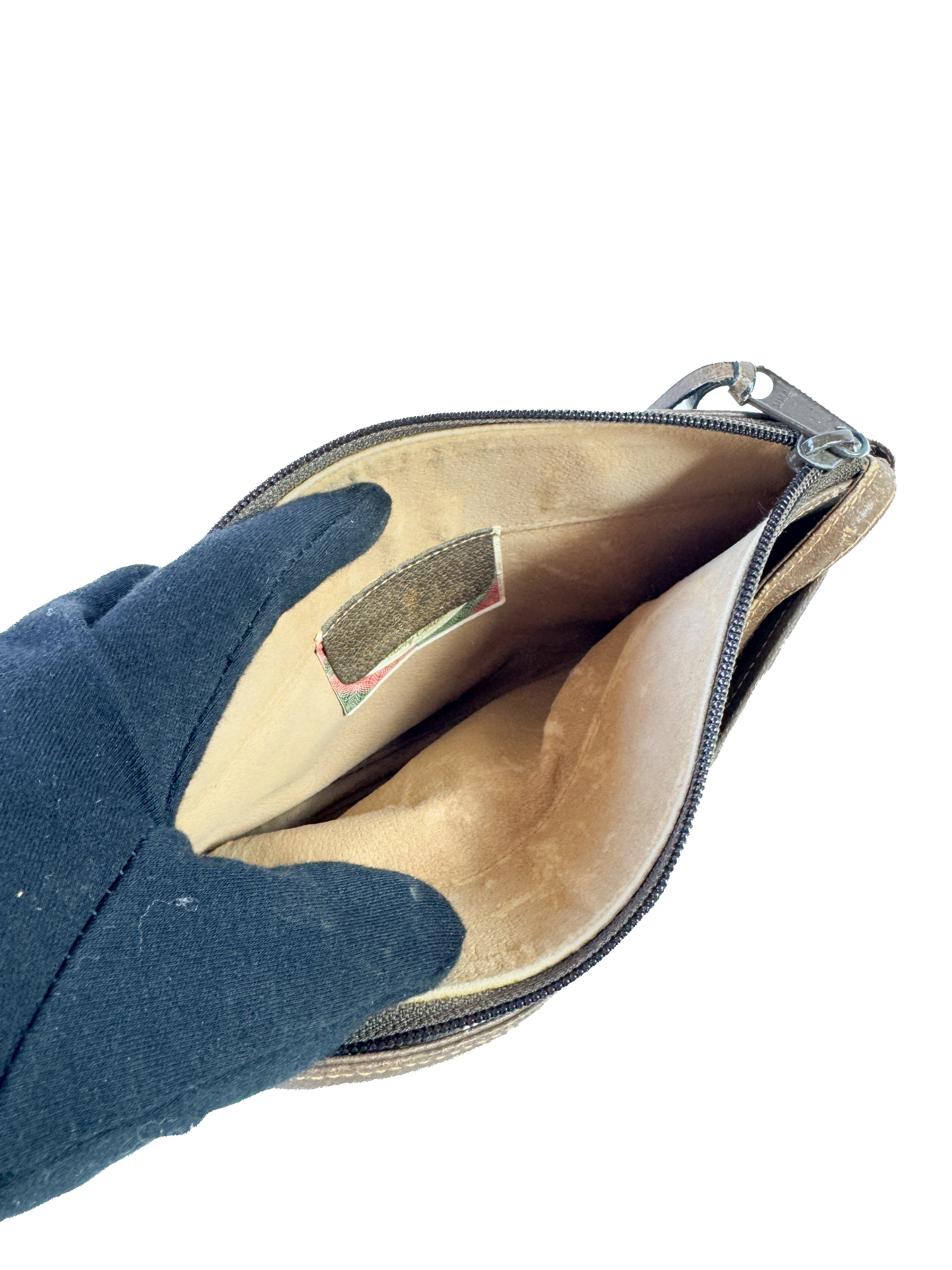 Gucci brown vintage GG crossbody 90402020 (metal logo)