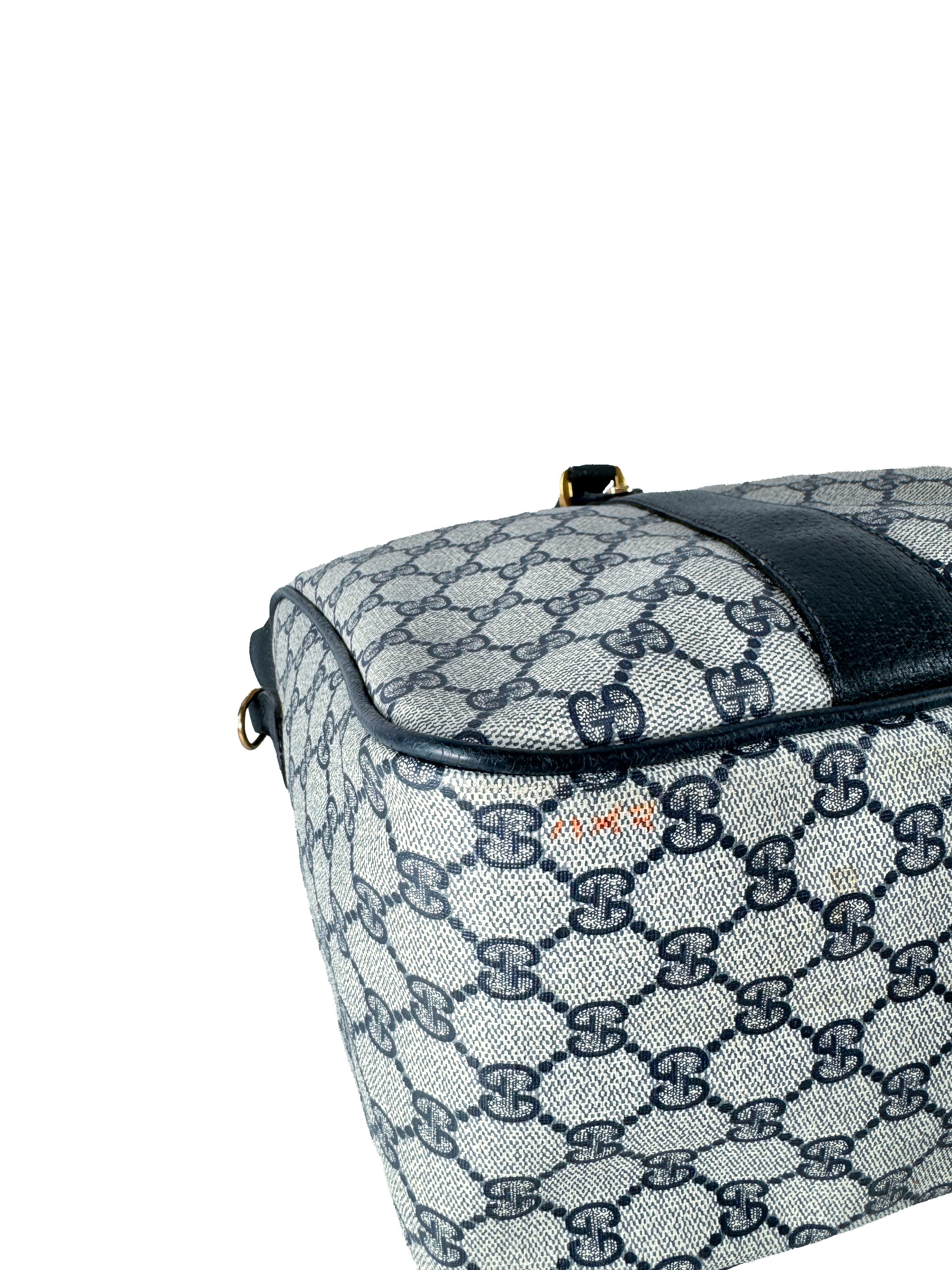 Gucci navy sherry line boston bag 3902041