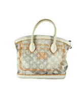 Louis Vuitton white leather mesh Lockit FO0162