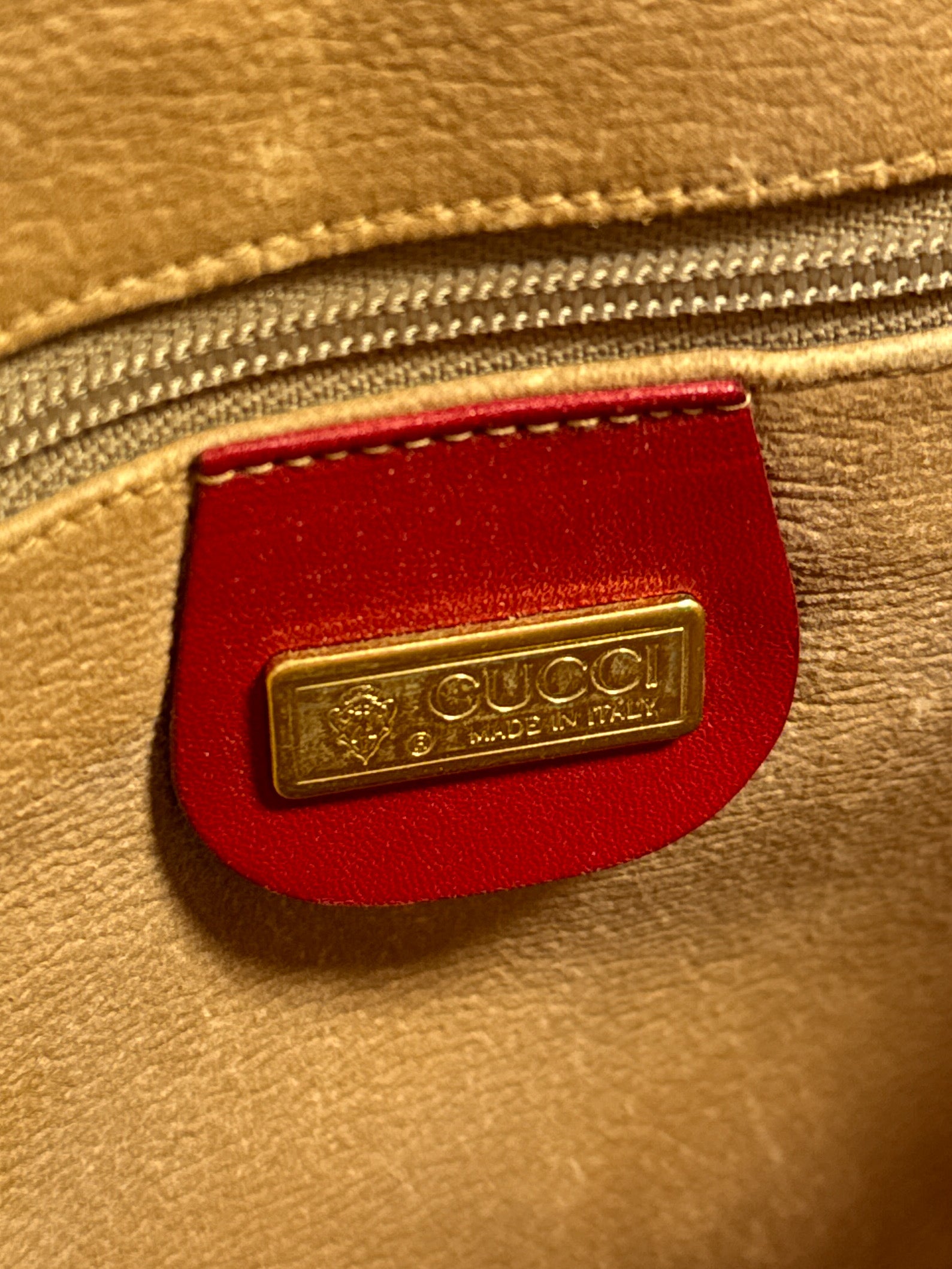 Gucci red monogram coated canvas leather crossbody 007 933 1113