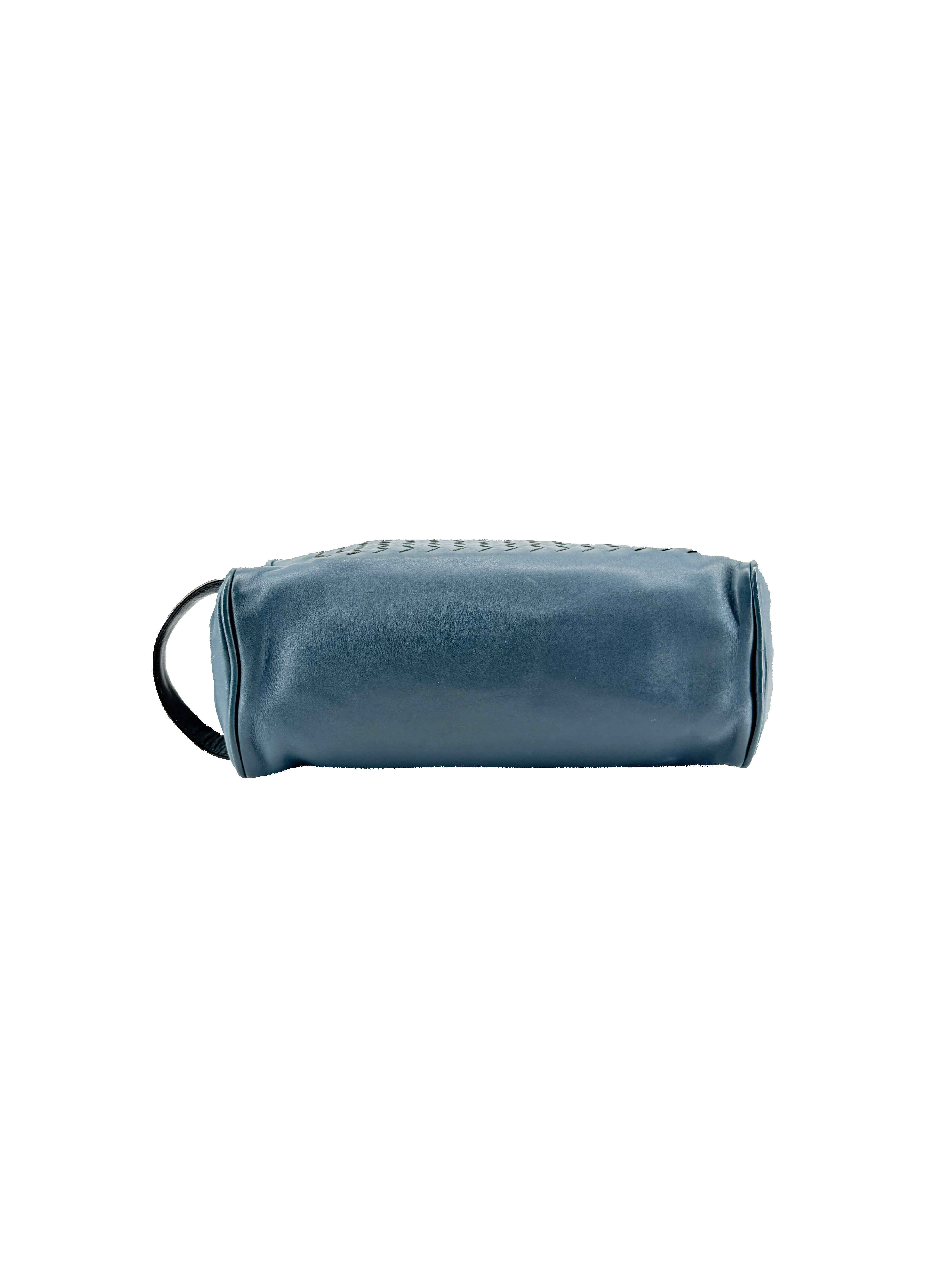 Bottega Veneta teal Intrecciato toiletry bag B07690618B