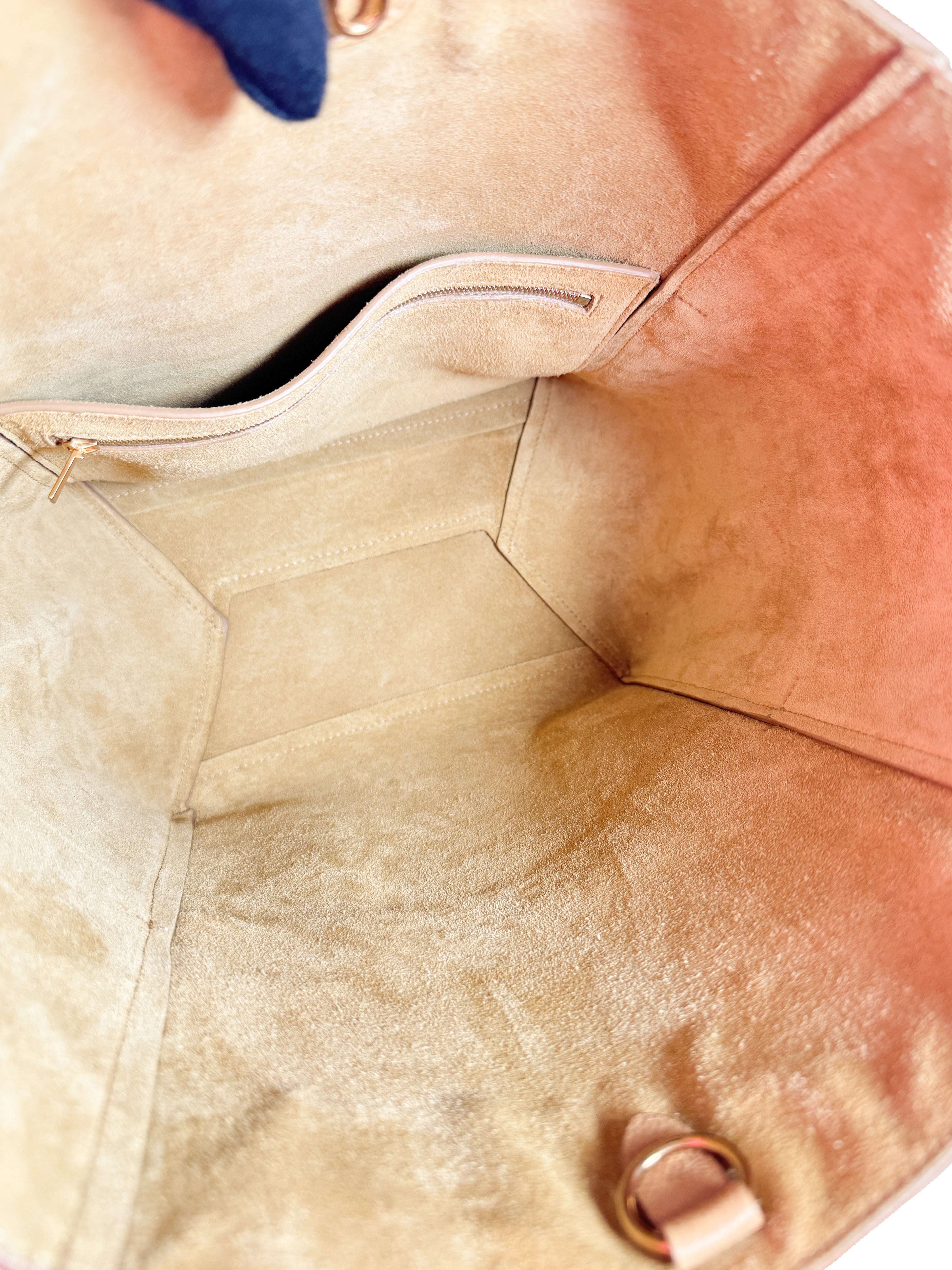 Celine honey beige leather Sangle Seau large U-GM-0159