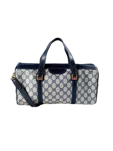 Gucci navy vintage boston bag 067