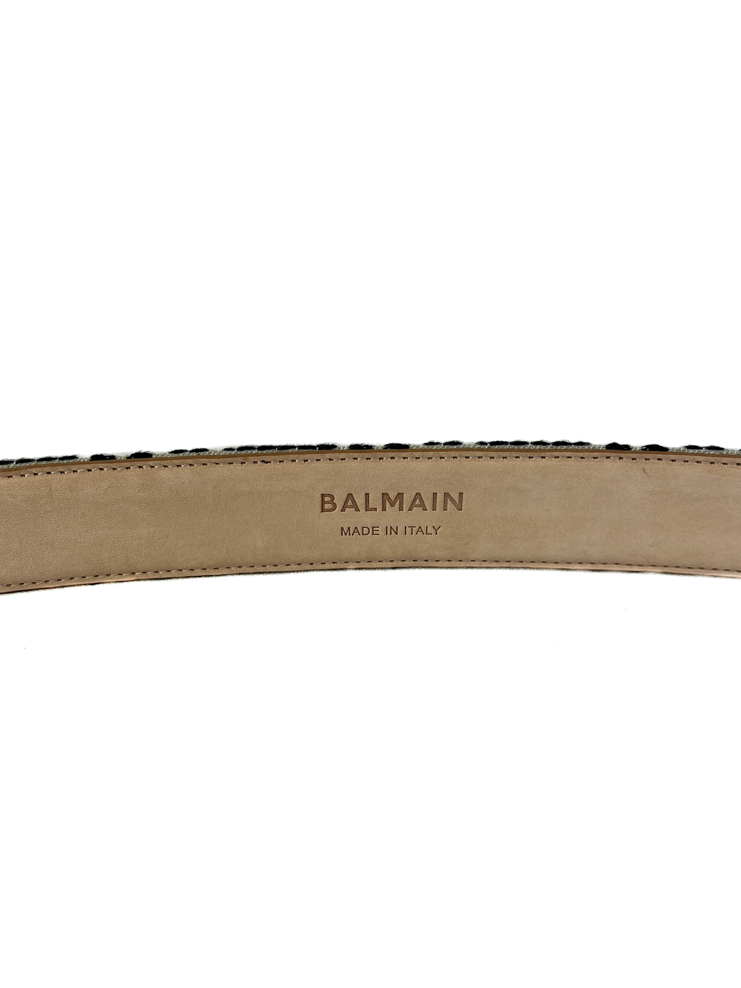 Balmain PB jacquard belt size 80 NEW retail $595