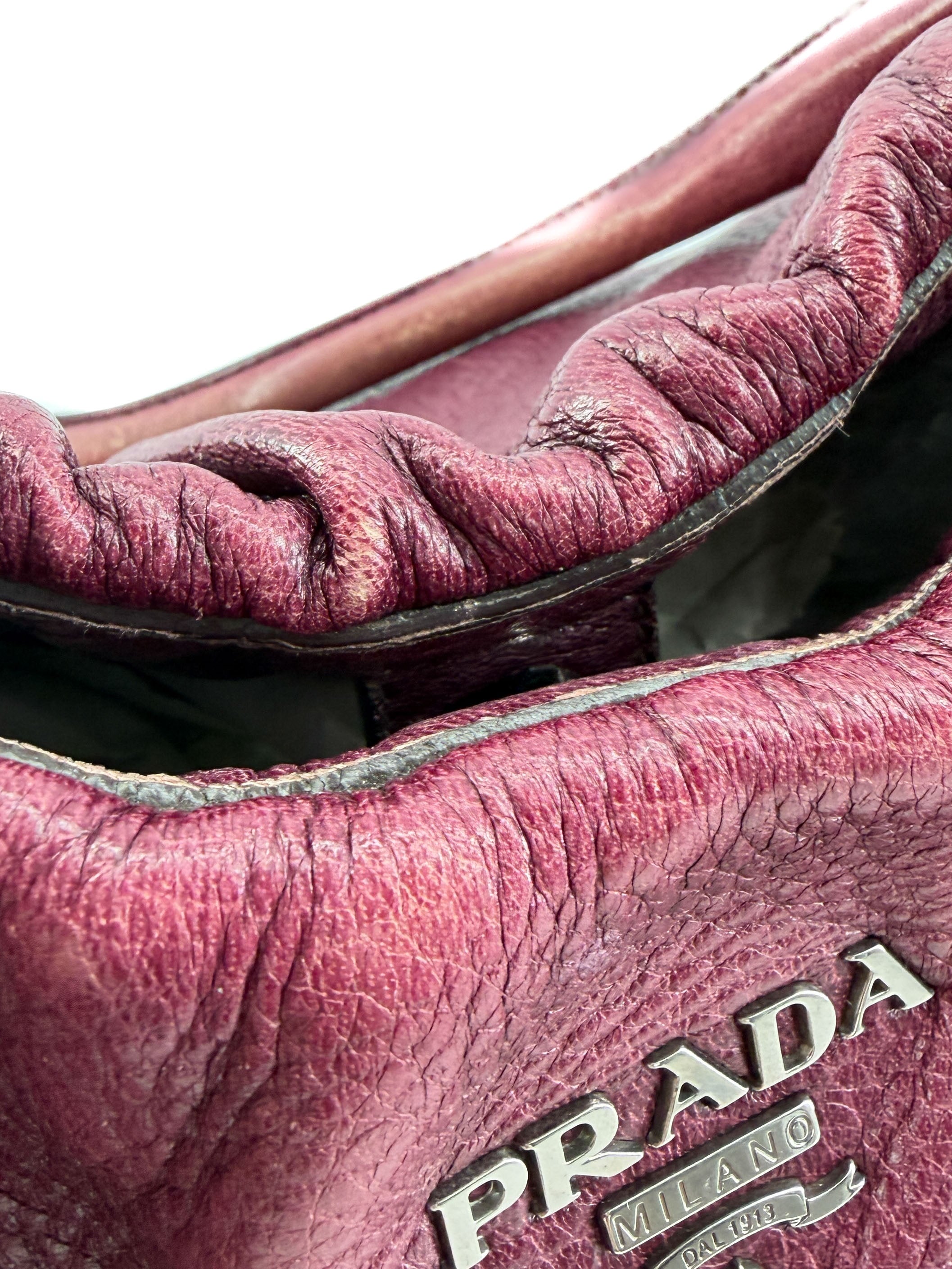 Prada purple Vitello Diano satchel *as is*