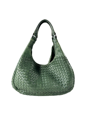 Bottega Veneta green intrecciato campana hobo 125787V00163278
