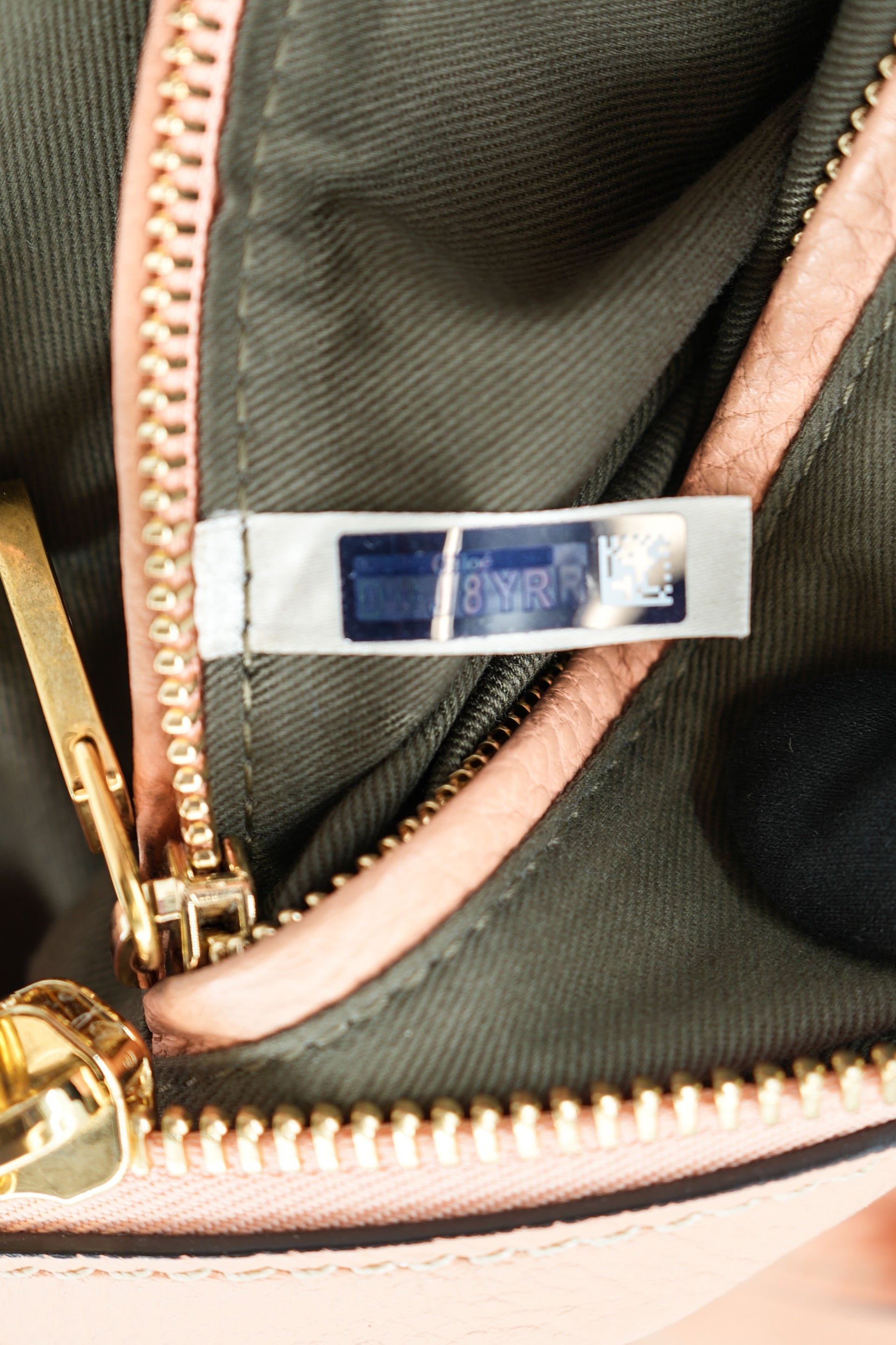 Chloé peach leather Marcie satchel 01215665-04