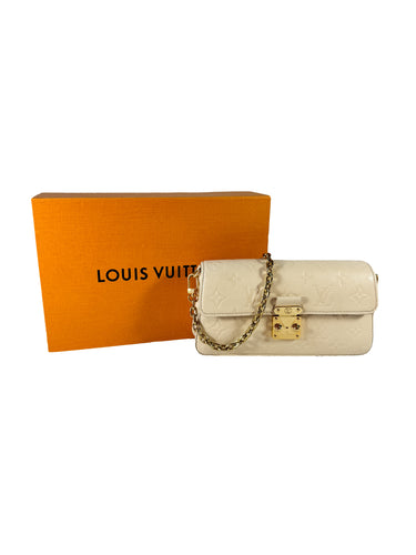 Louis Vuitton cream empreinte Metis wallet on chain NFC