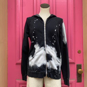 Lauren Moshi black tie dye Aerosmith zip up size XS