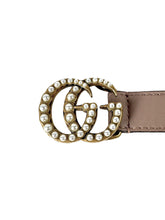 Gucci nude thin GG Marmont pearl belt size 105  214351