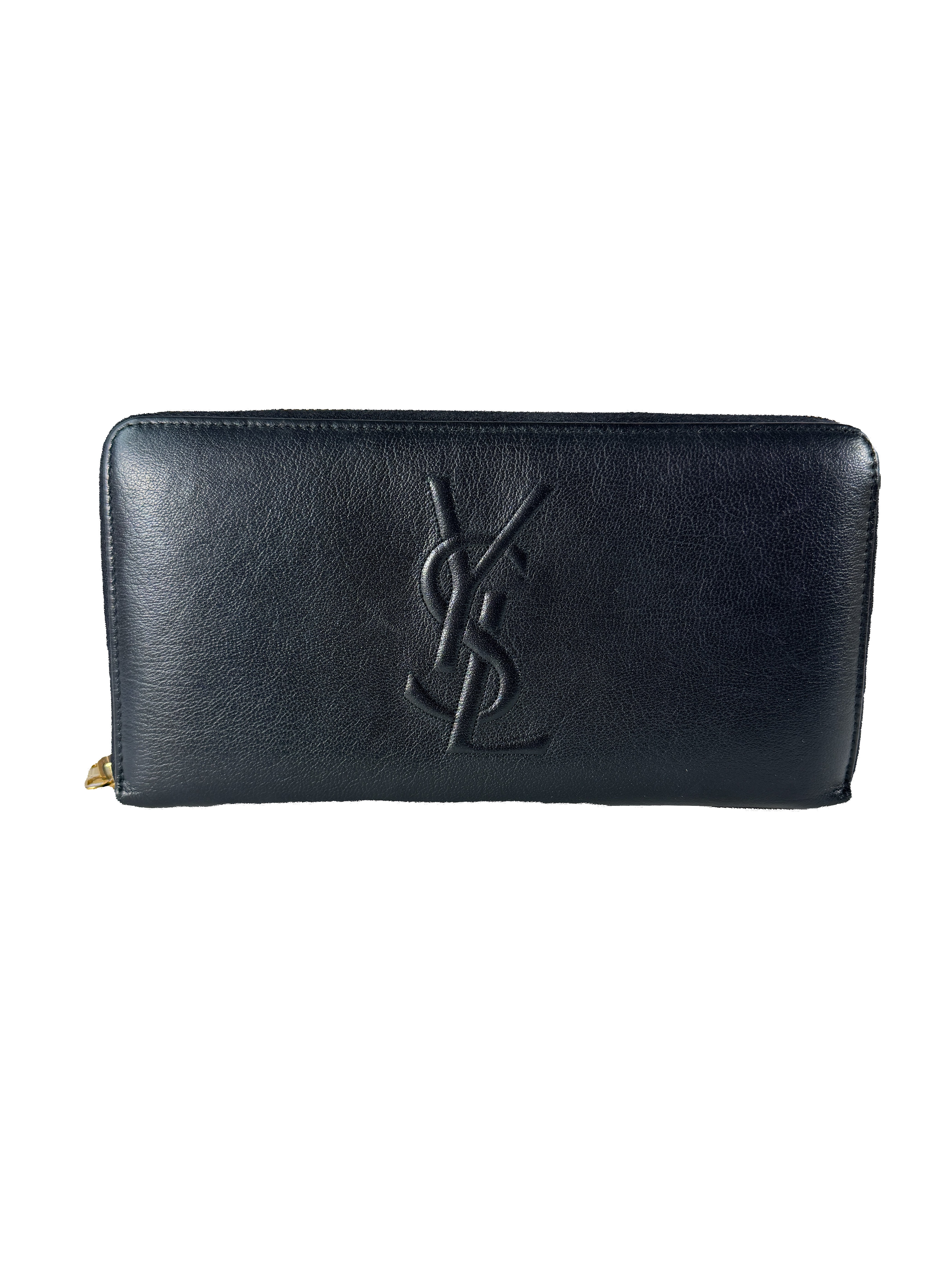 Saint Laurent black oversized zippy wallet INN352907Y 0318