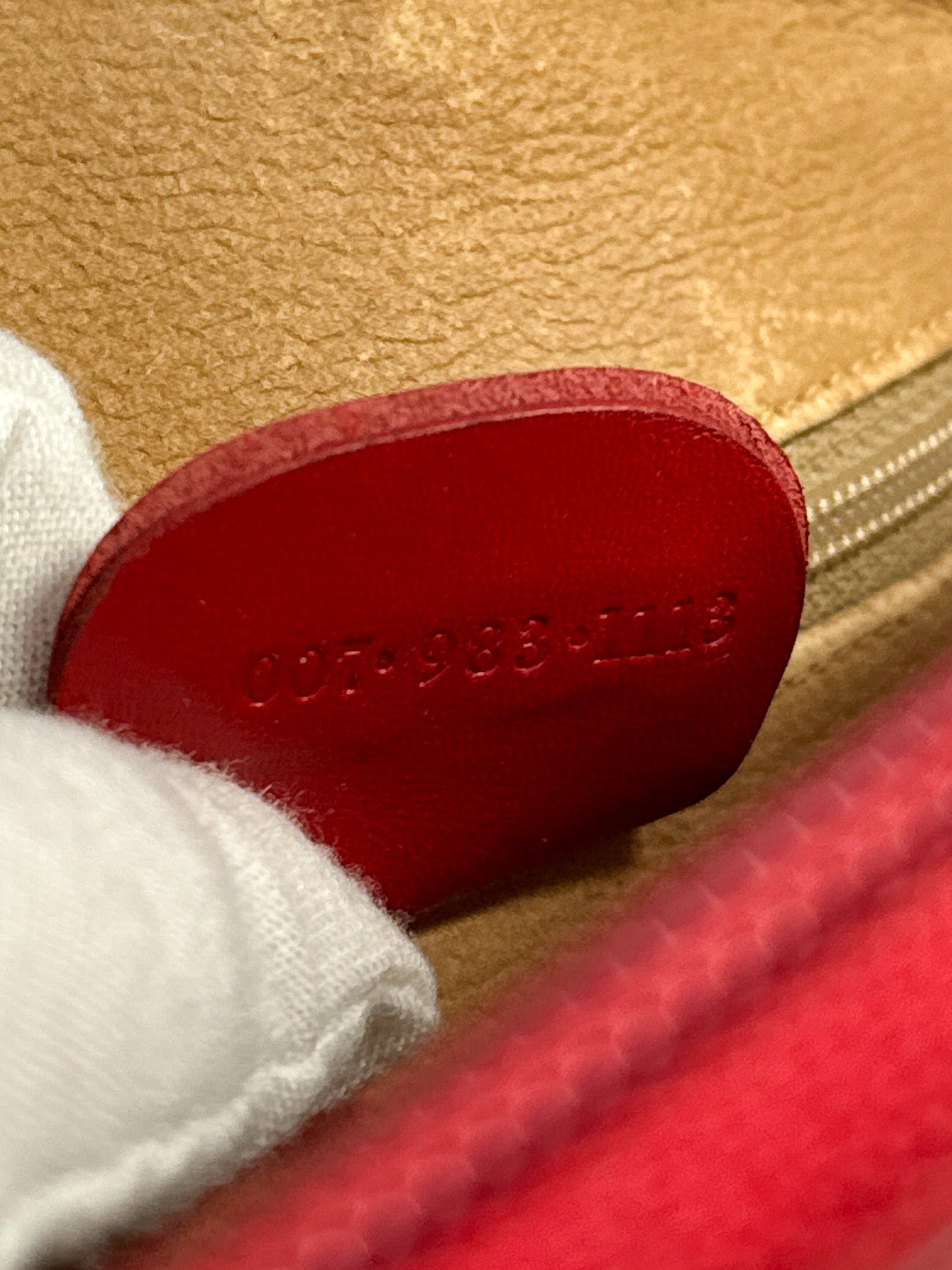 Gucci red monogram coated canvas leather crossbody 007 933 1113