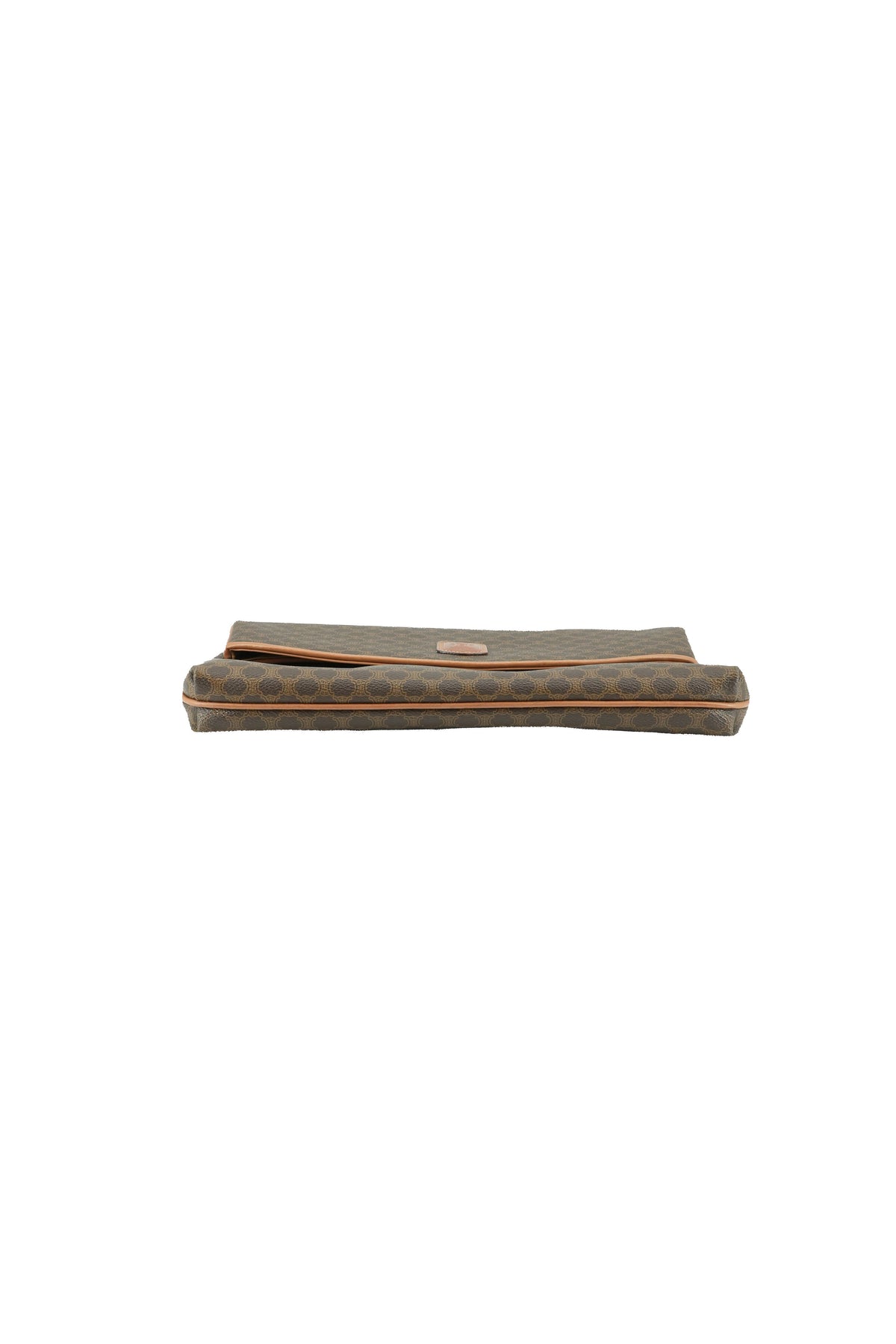 Celine brown Macadame vintage clutch M06