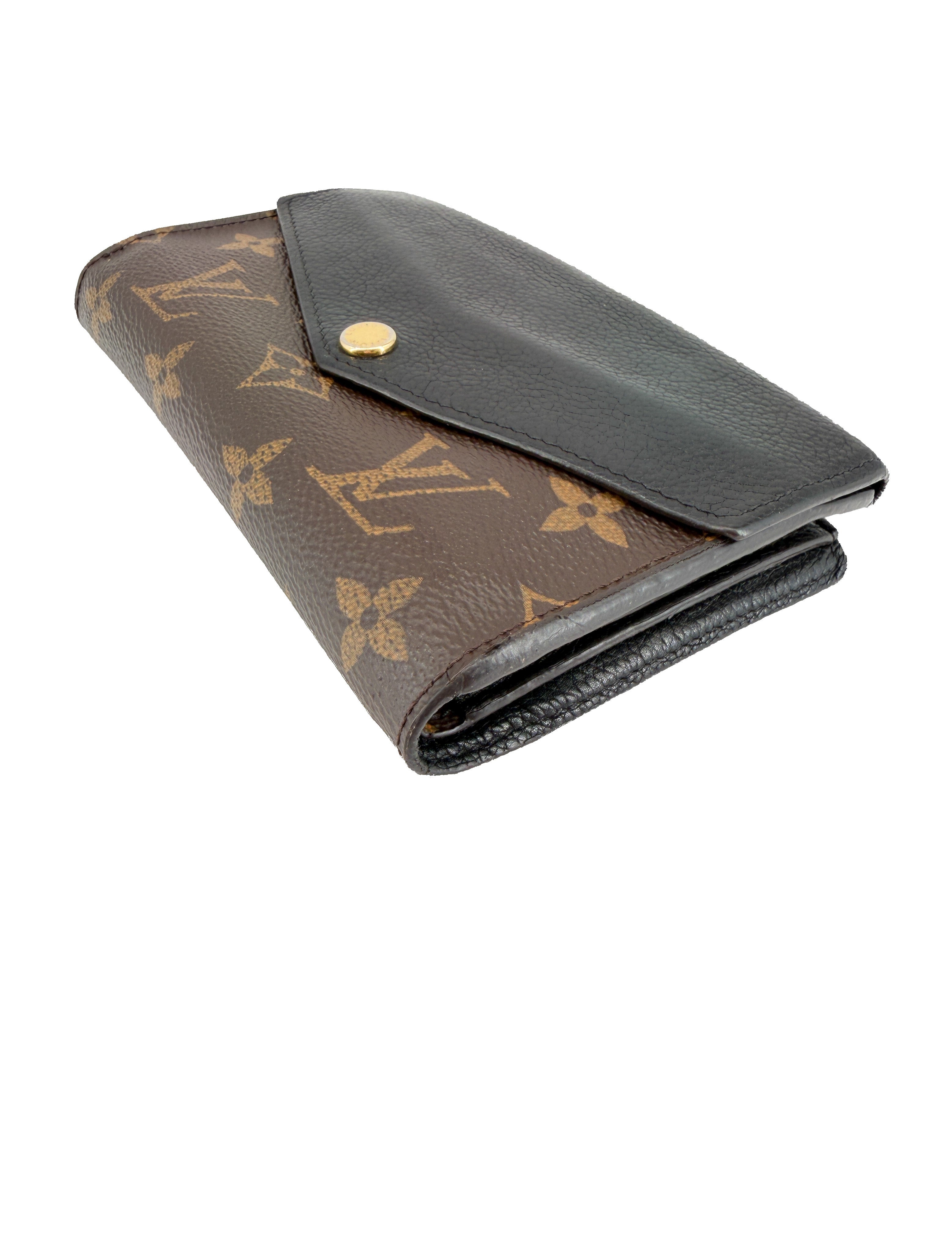 Louis Vuitton monogram black compact Pallas wallet CA5115