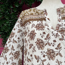 Ann Taylor LOFT brown cream print dress size XL tall