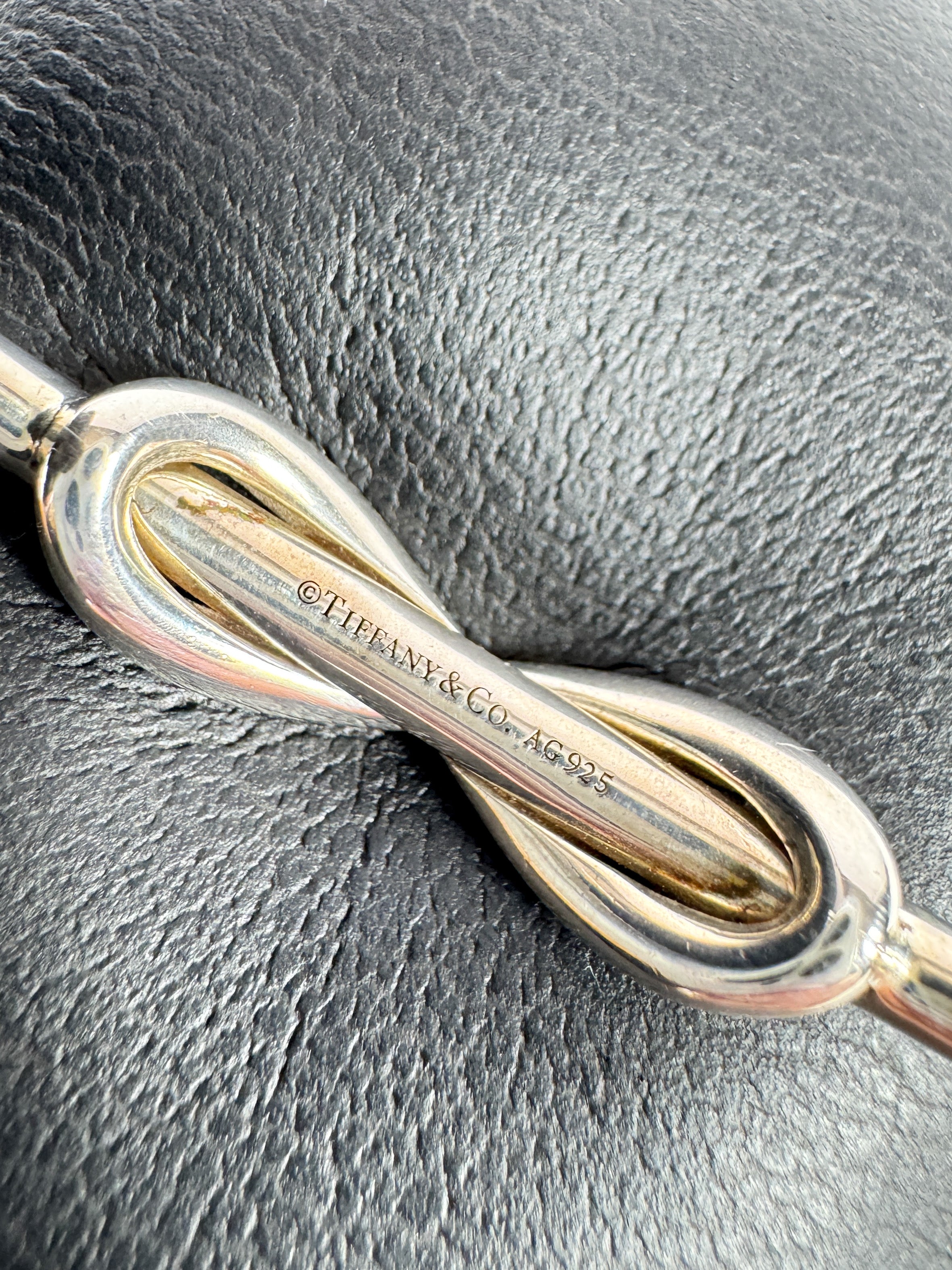 Tiffany & Co sterling silver infinity cuff bangle