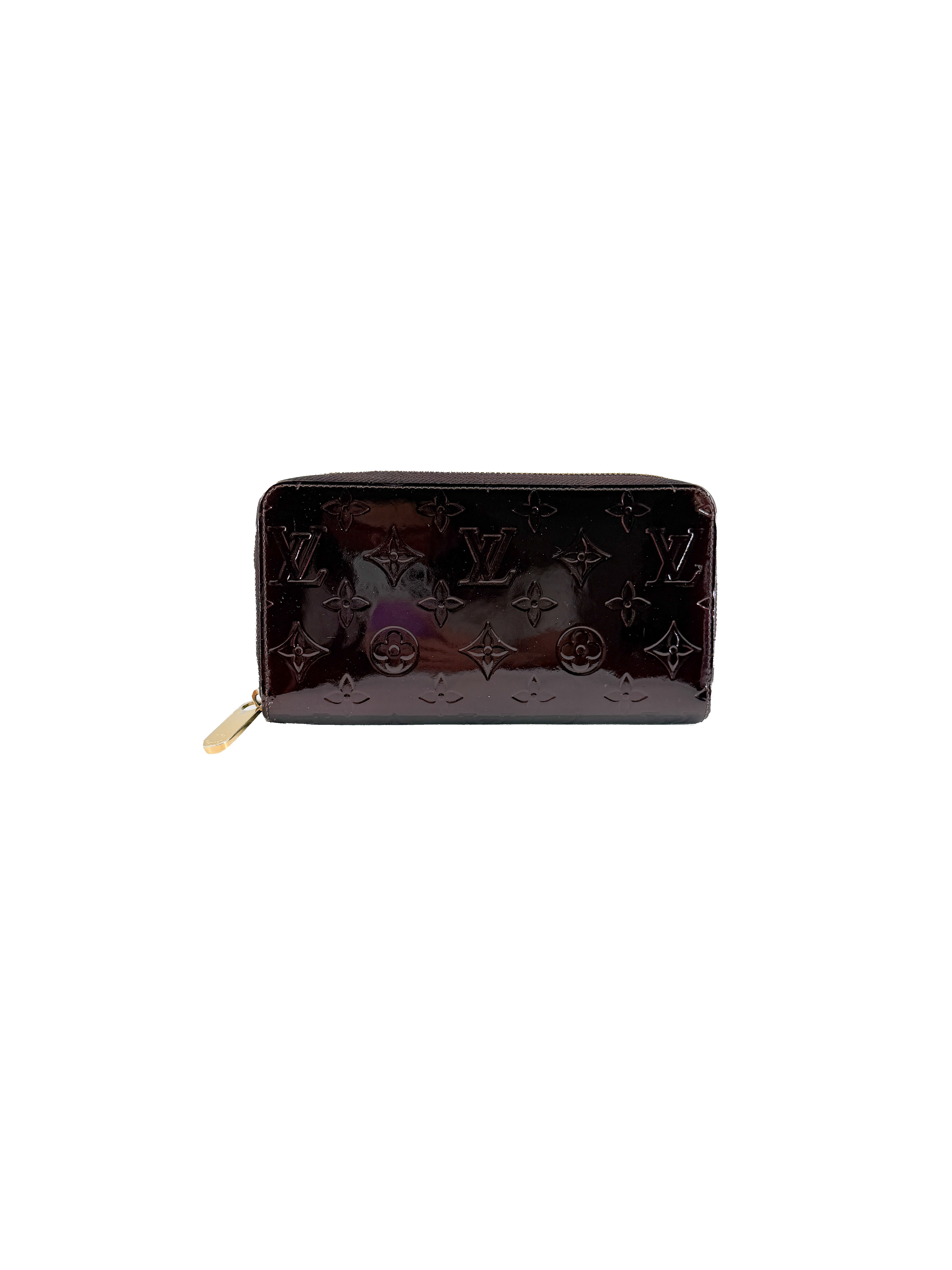 Louis Vuitton amarante vernis zippy wallet MI4182