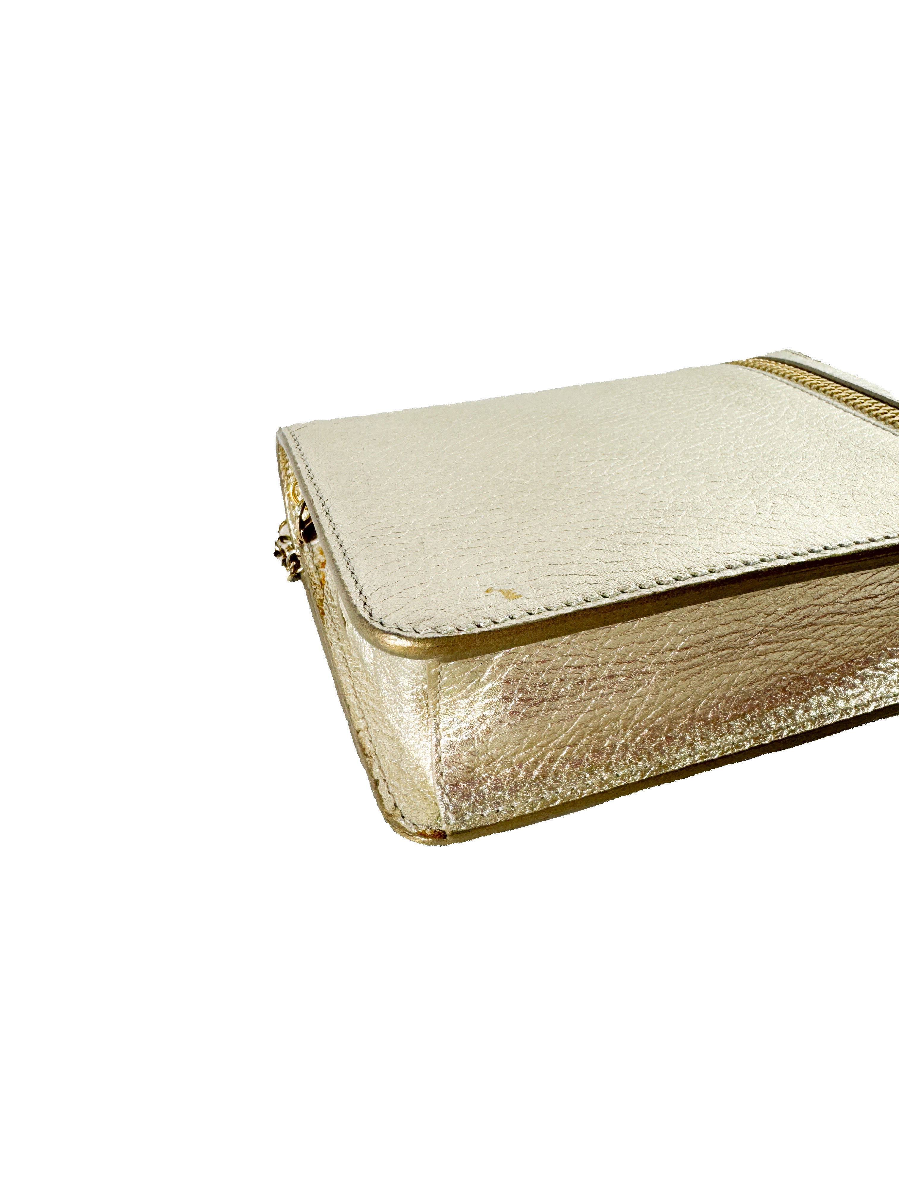 Tiffany & Co gold metallic leather wristlet - My Girlfriend's Wardrobe LLC