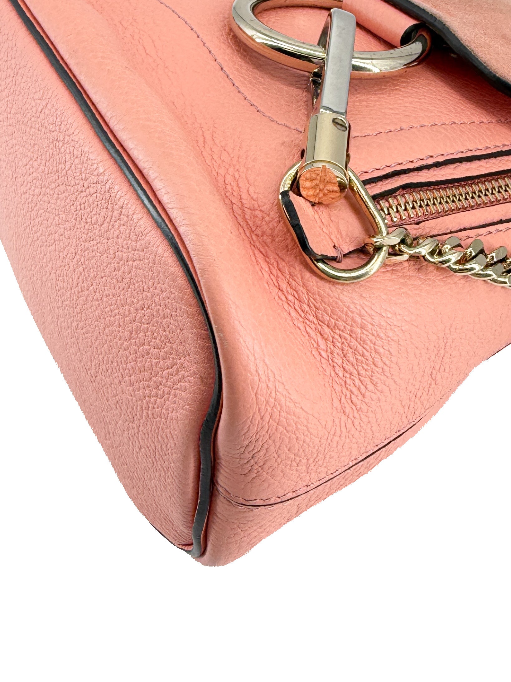 Chloé pink leather mini Faye backpack