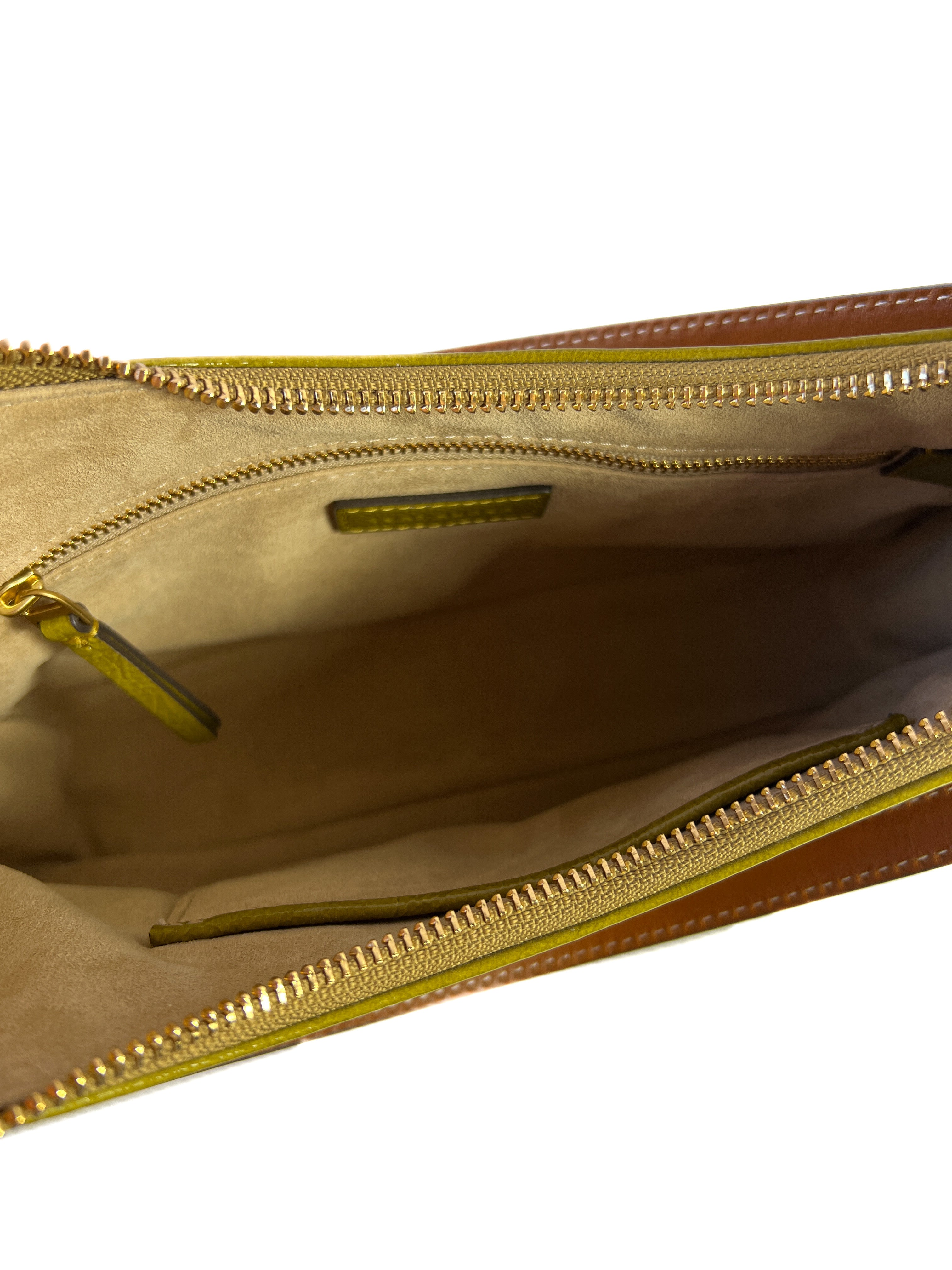 Tory Burch 151 Mercer green patent shoulder bag