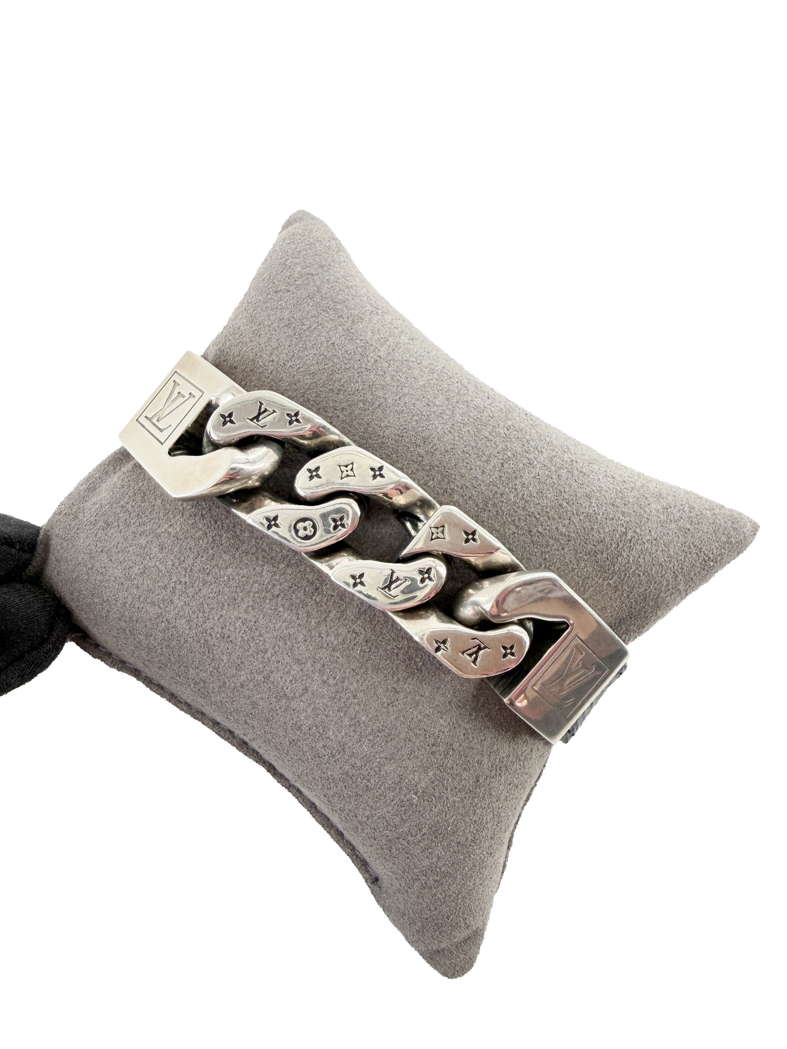 Louis Vuitton black monogram Dimension bracelet BC1211