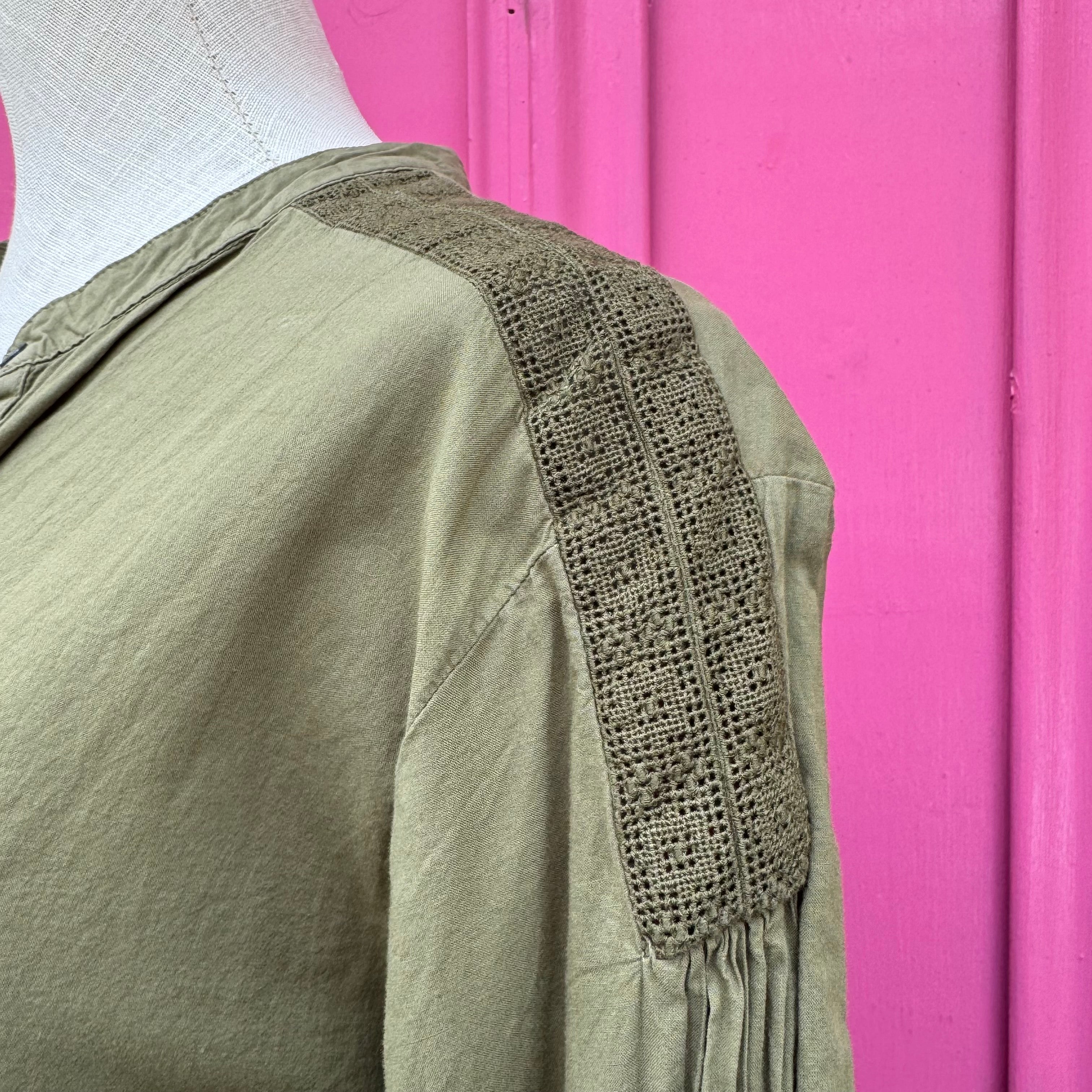 Xirena olive long sleeve top size L