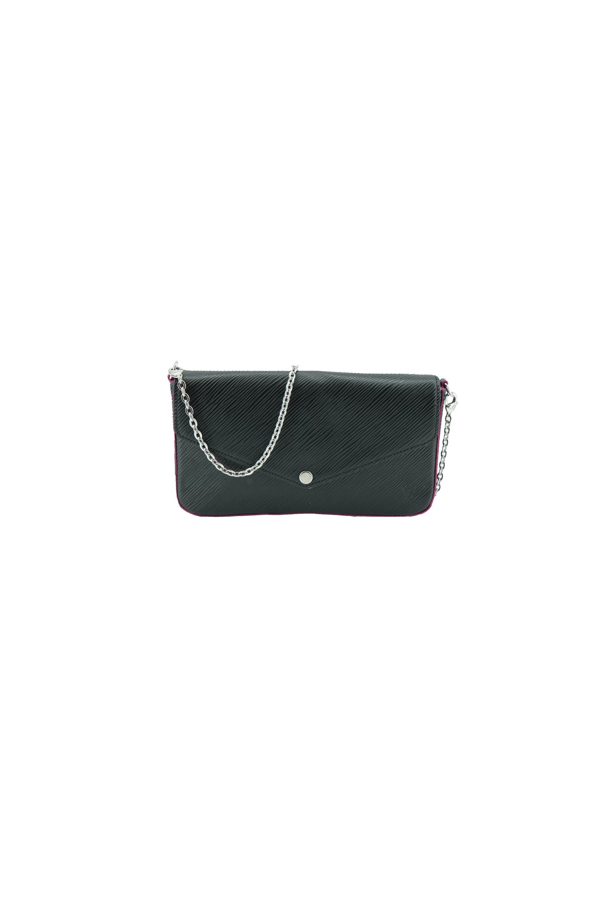 Louis Vuitton black epi Felicie pochette TJ5117