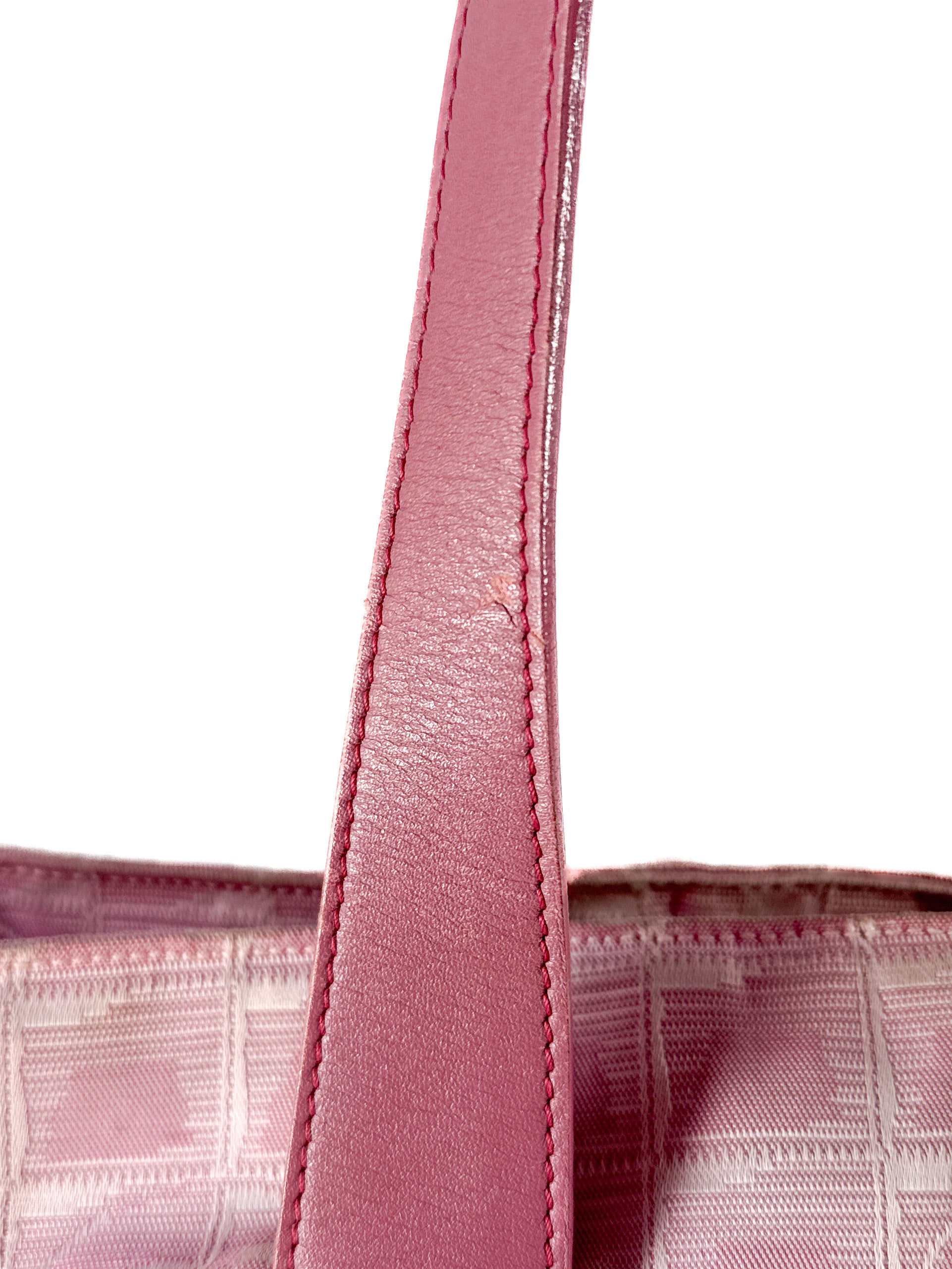 Chanel pink nylon travel line tote 6832897