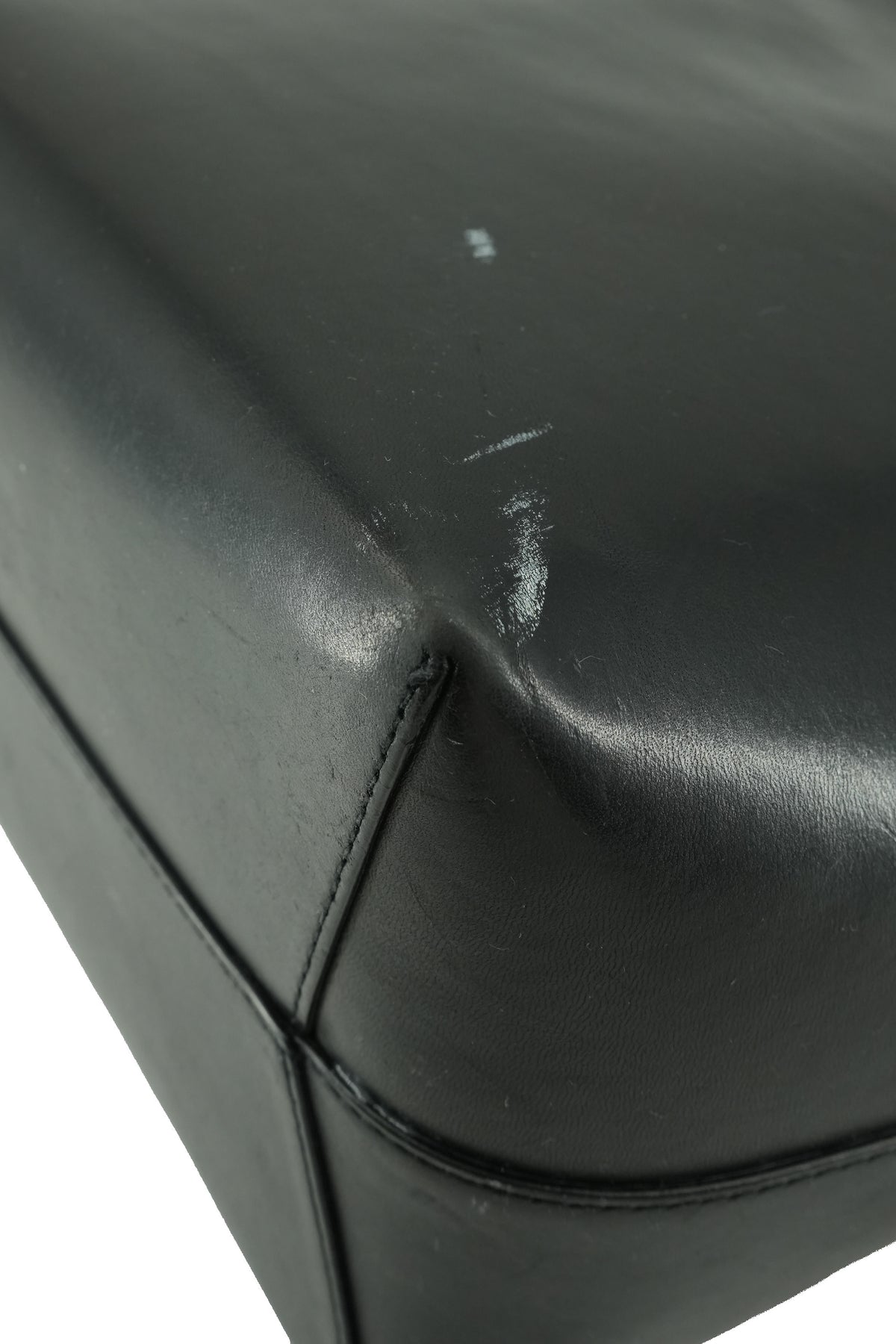 Mansur Gavriel black leather bucket bag