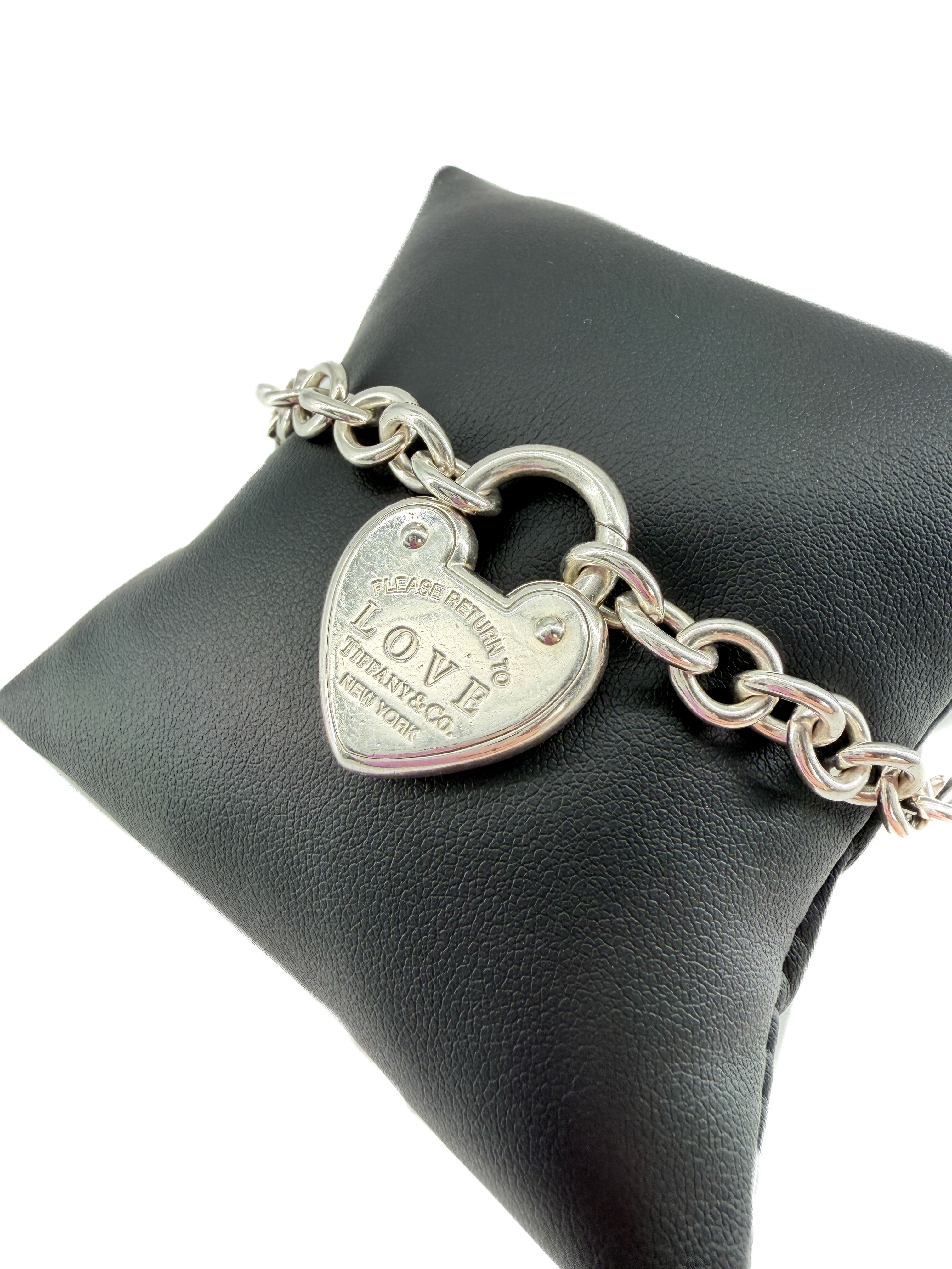 Tiffany & Co sterling silver return to Tiffany love lock bracelet