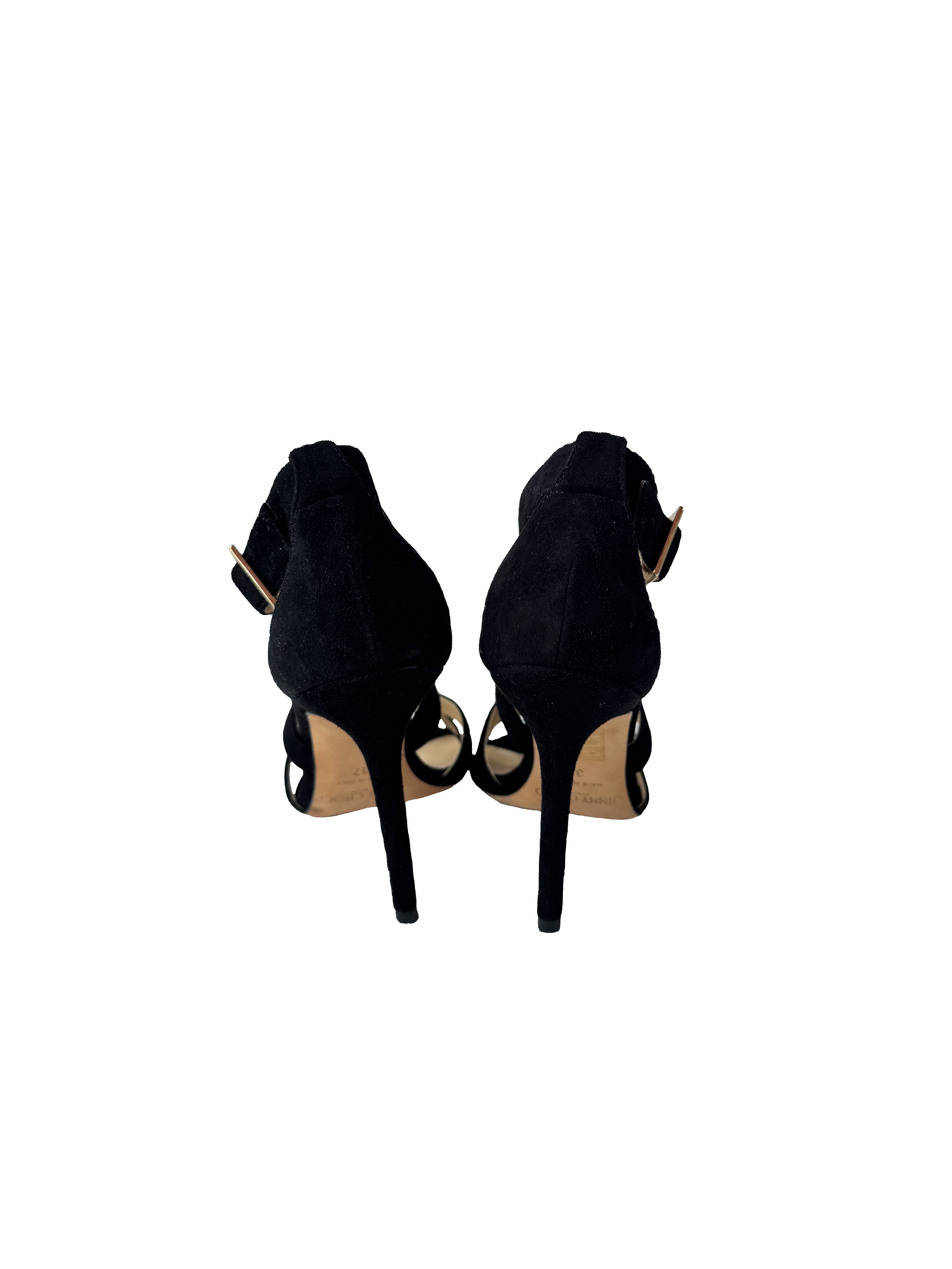 Jimmy Choo black suede Lottie heels size 37 (7)