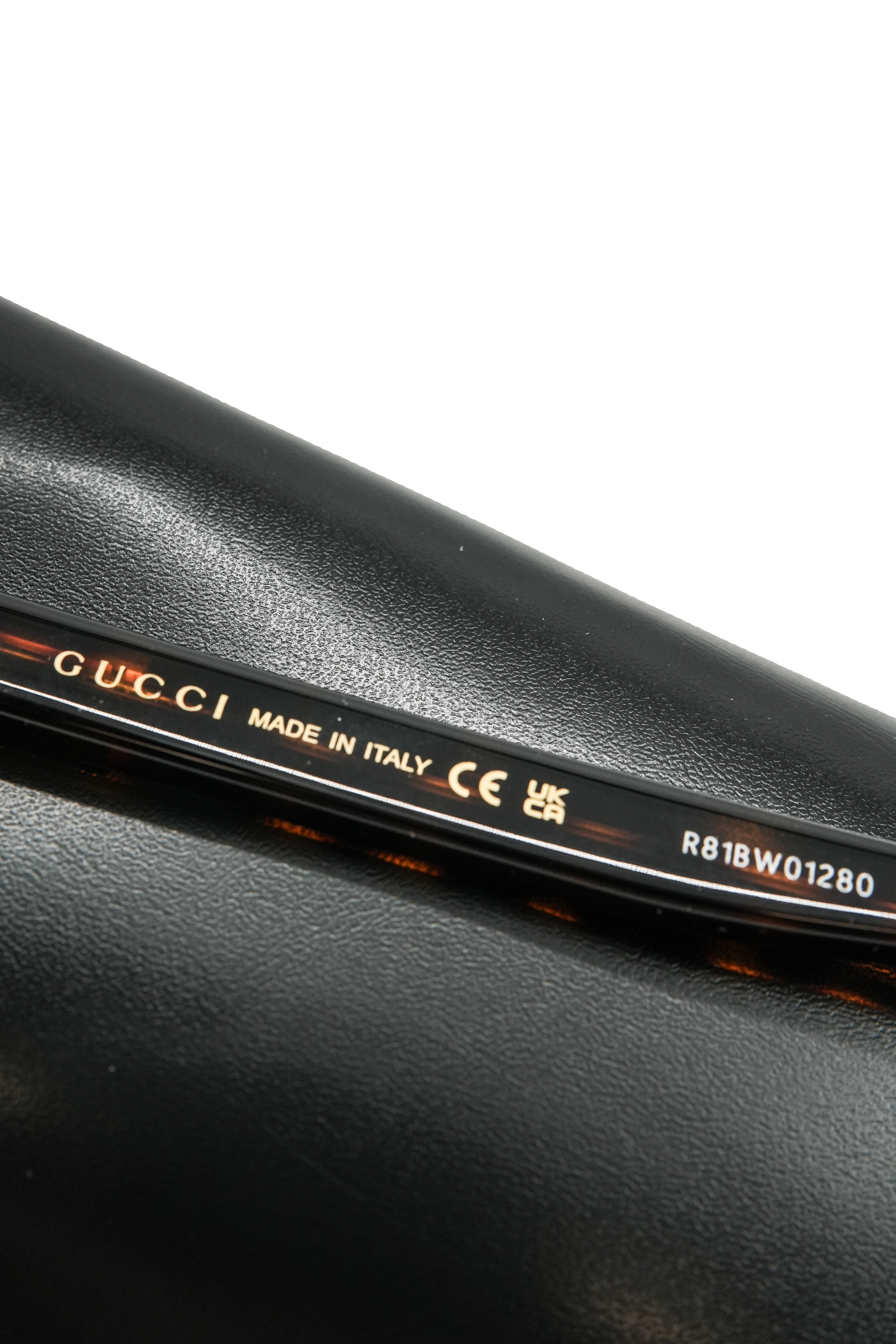 Gucci tortoise square frame sunglasses GG748S *case*
