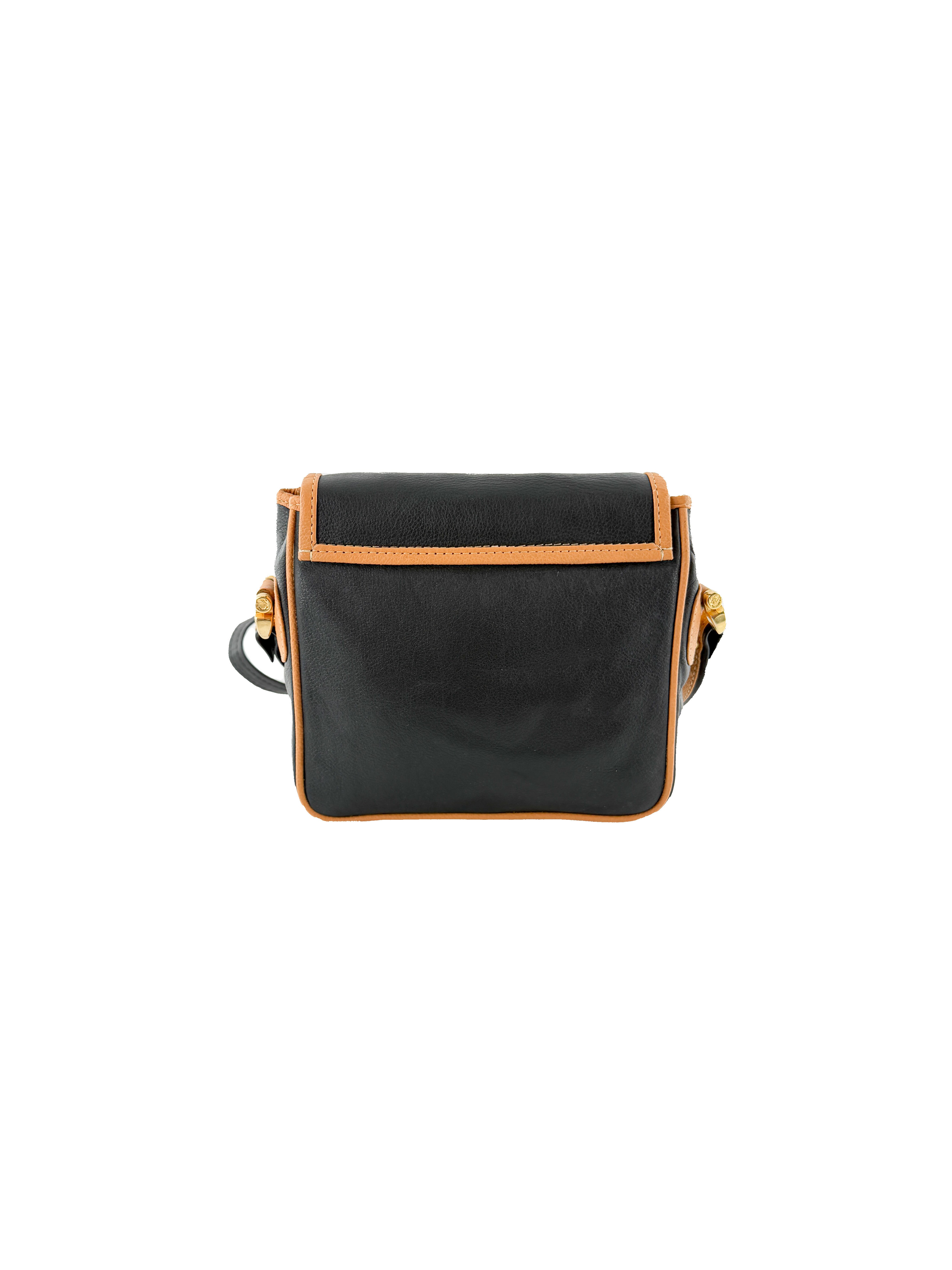 Loewe black/brown vintage leather crossbody