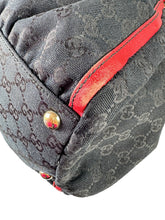 Gucci black red GG Abbey D-Ring shoulder bag  205011