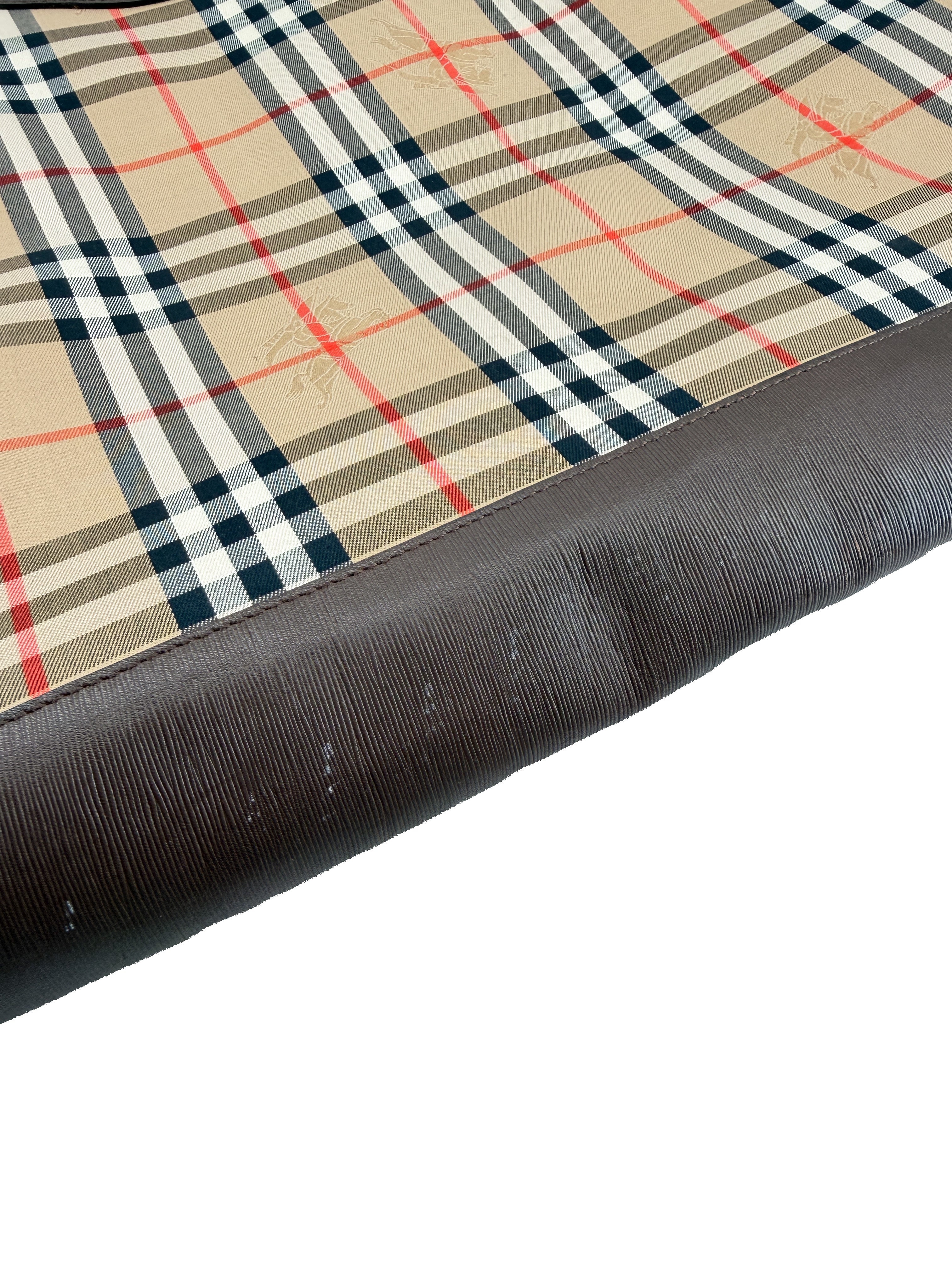Burberry vintage brown trimmed foldable garment bag