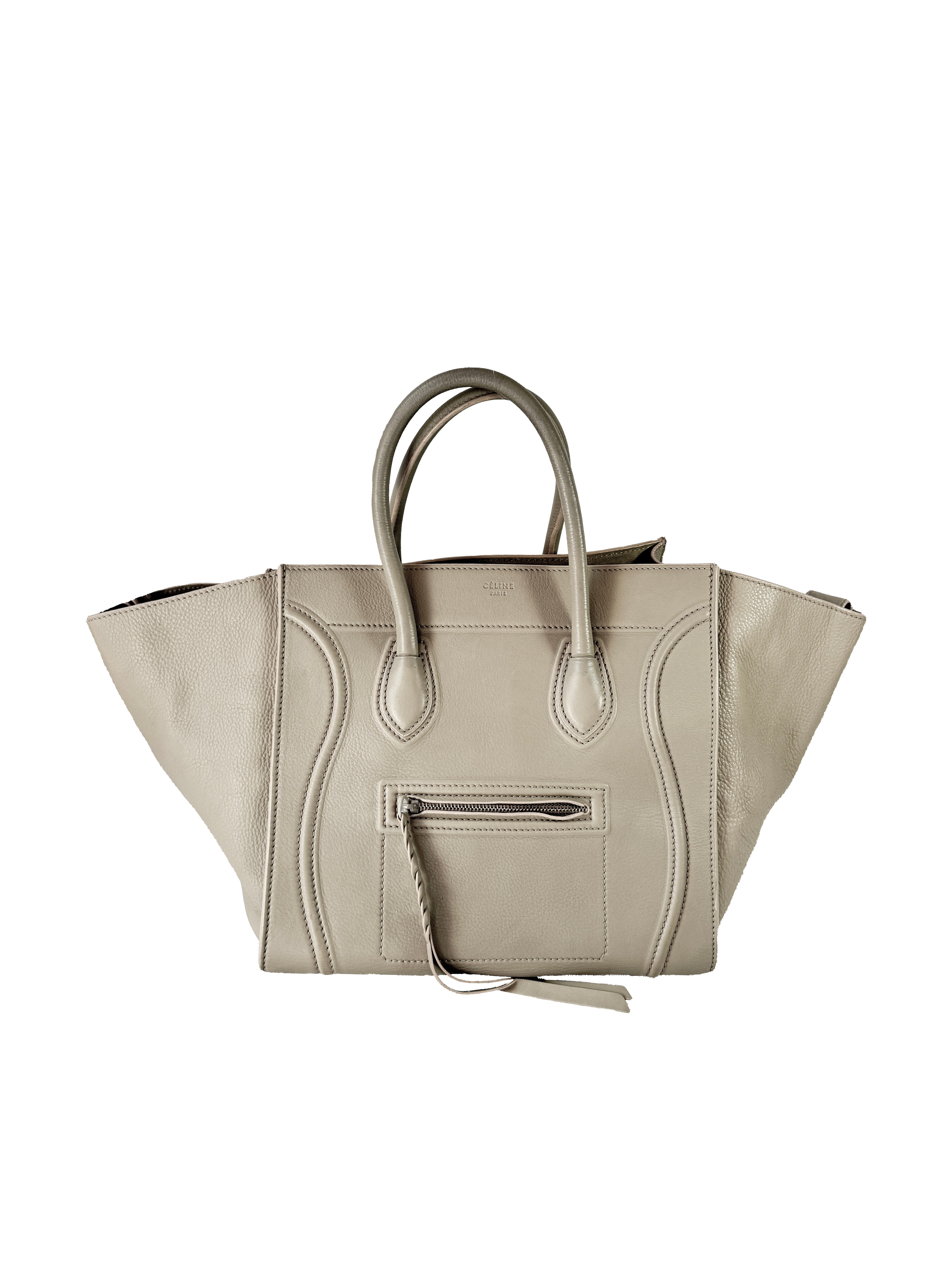 Celine beige leather Phantom bag S-GU-0122