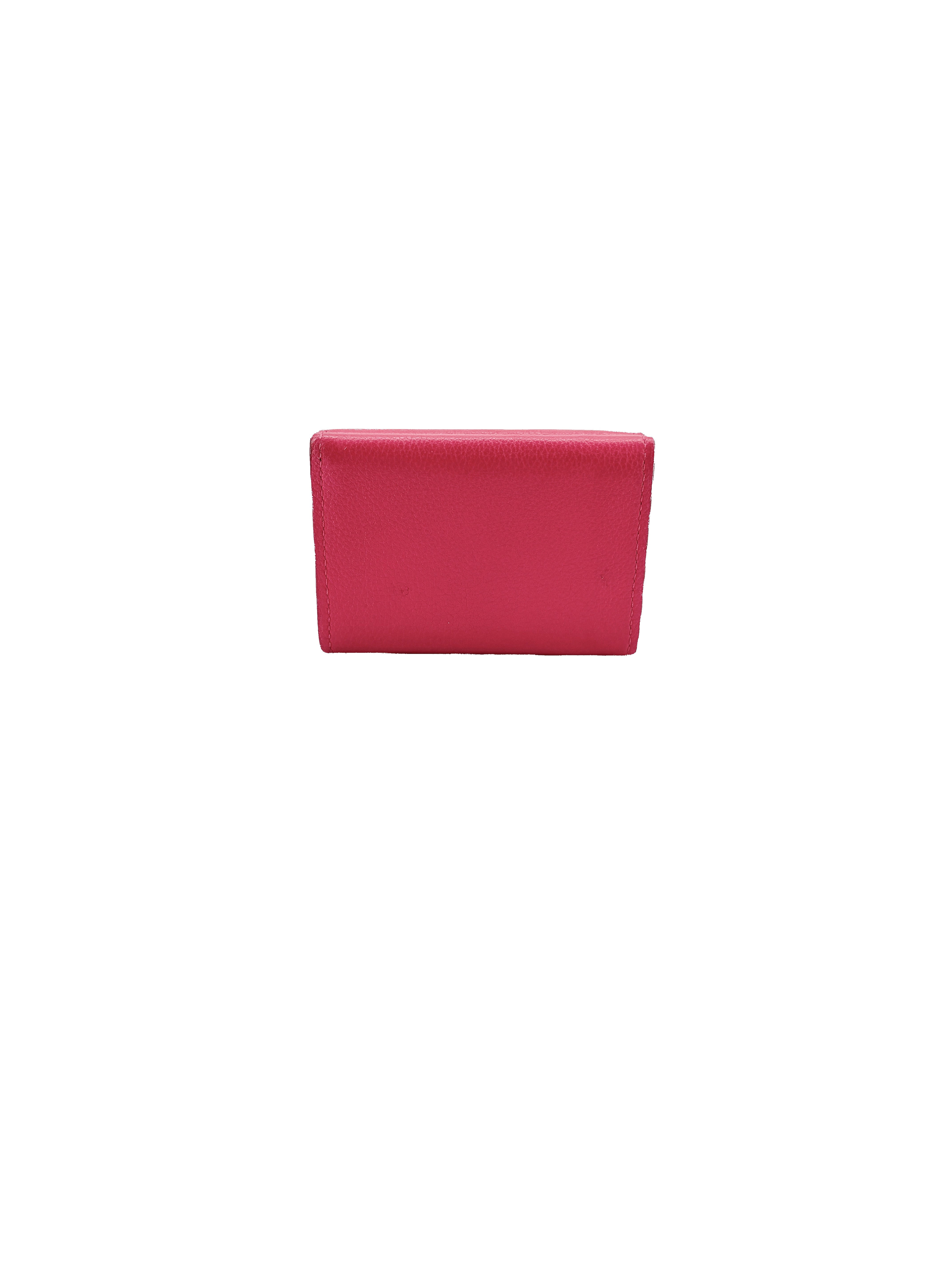 Louis Vuitton pink leather lockmini wallet UB3110