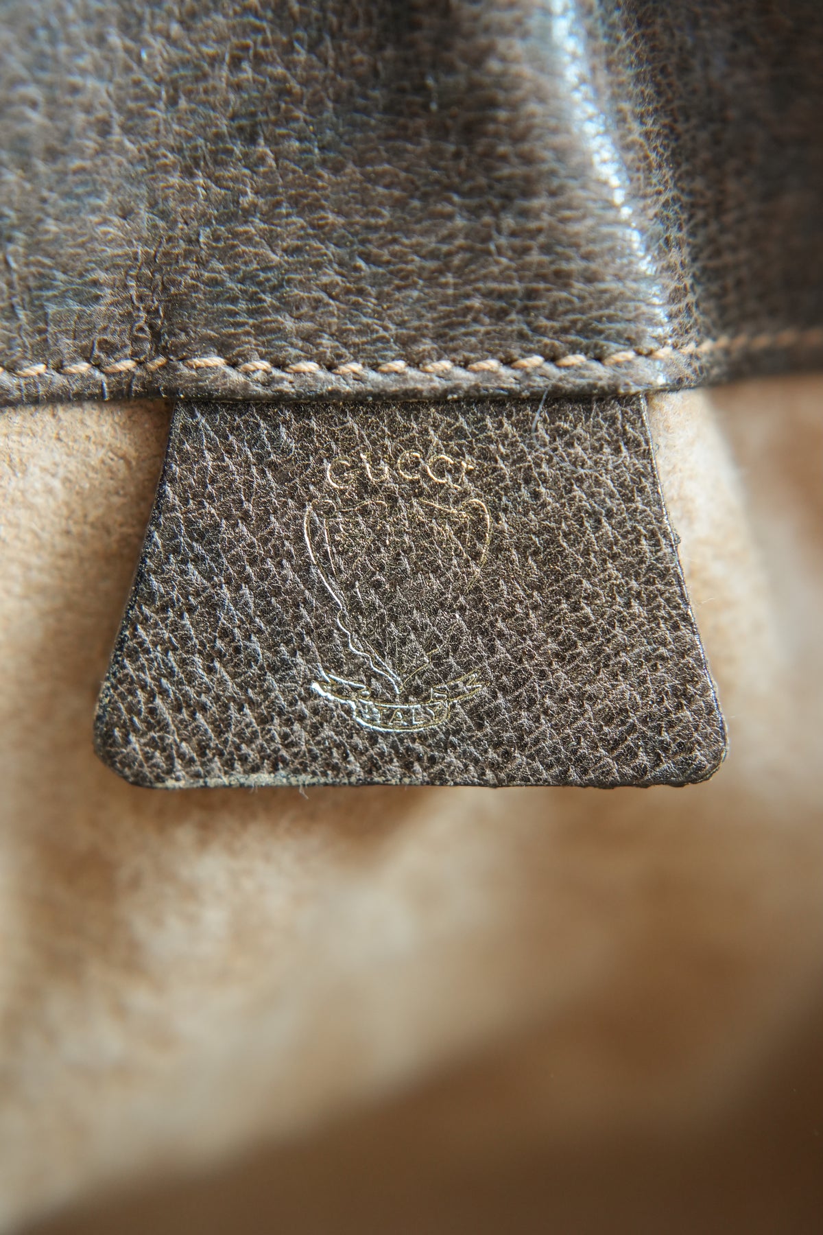 Gucci brown micro GG convertible clutch 67-039-5465