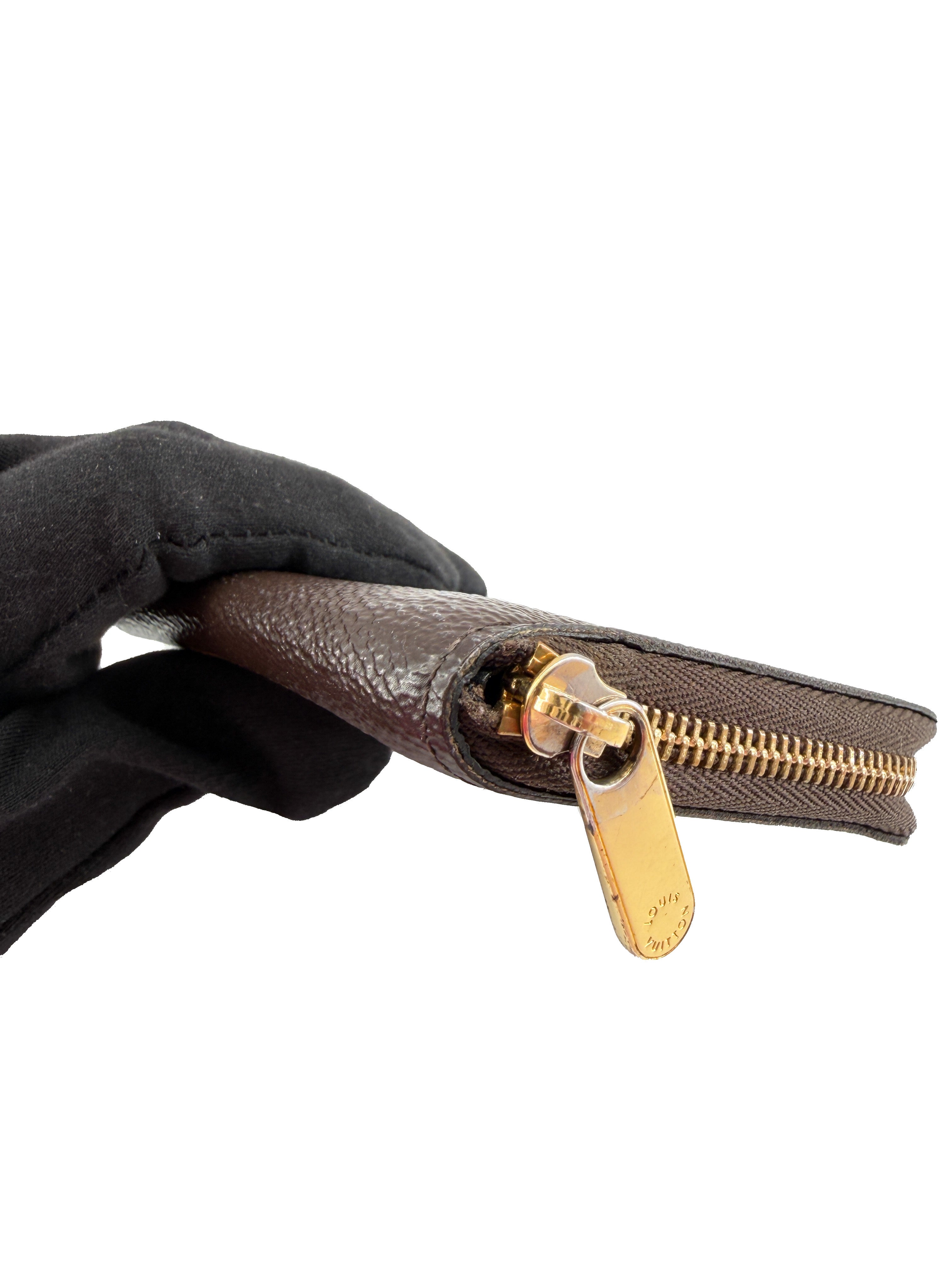 Louis Vuitton brown giant monogram zippy coin case